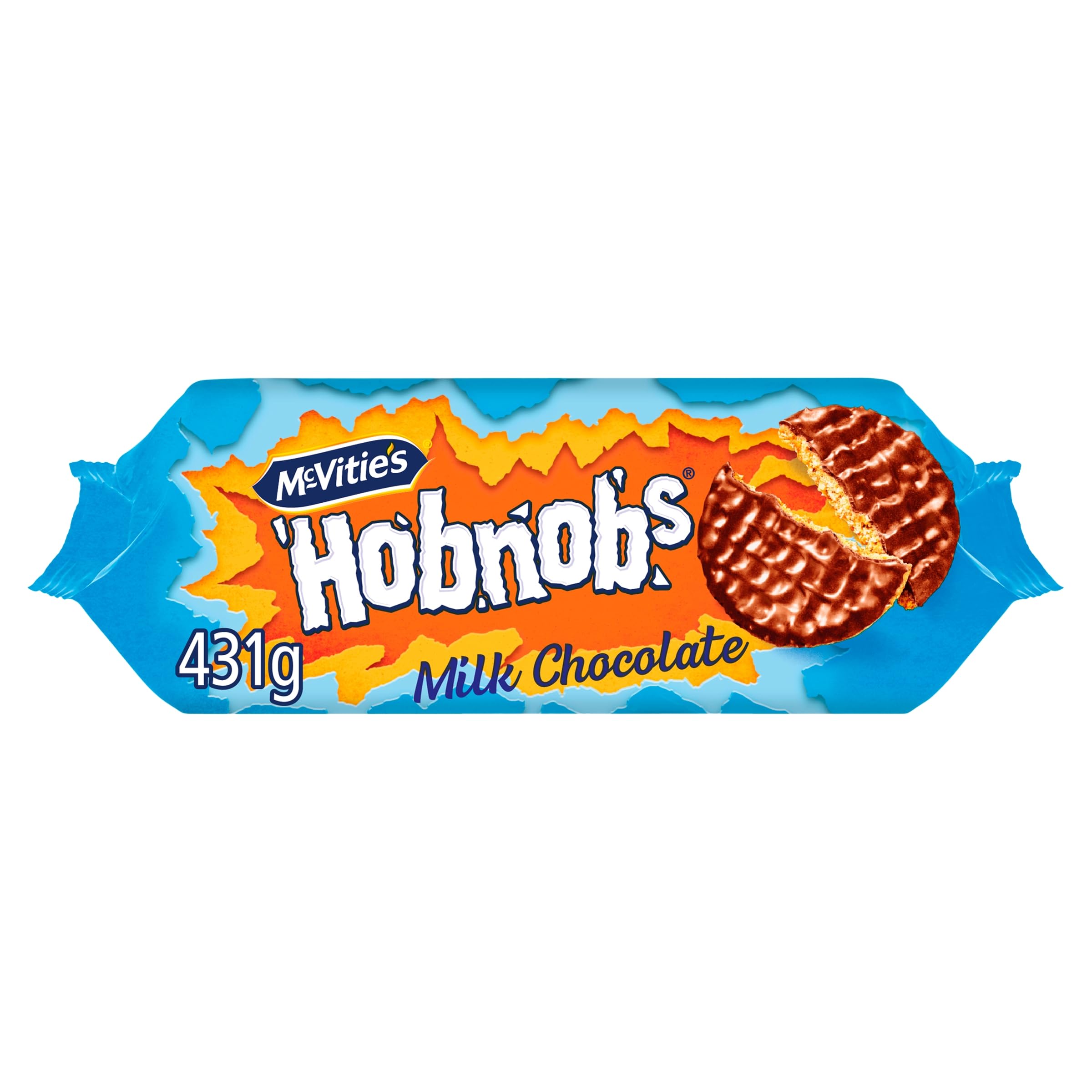McVitie's Hobnobs Milk Chocolate Biscuits - Crunchy Oat Base | 431g Pack