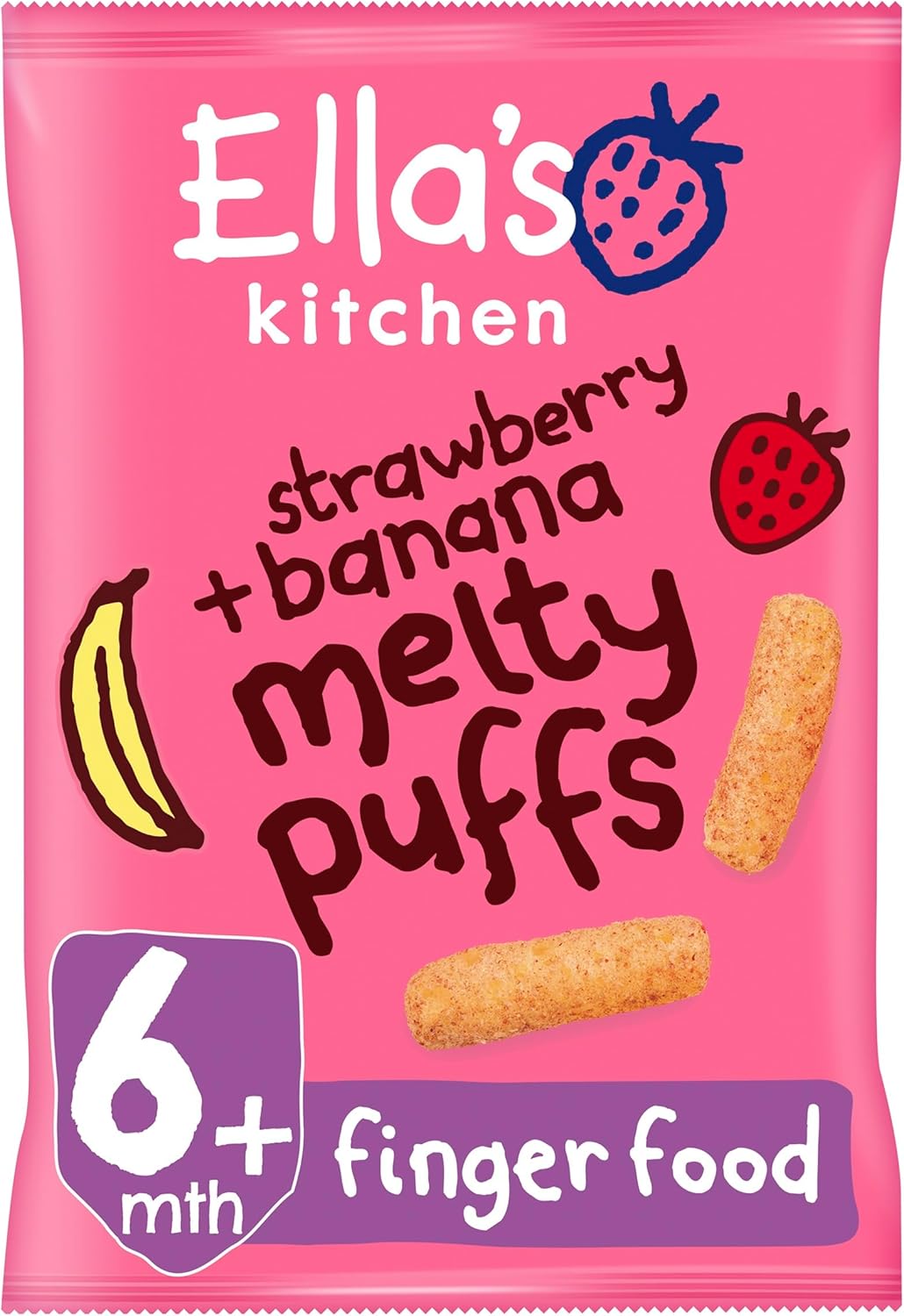 Ella's Kitchen - Organic Strawberries and Bananas Puffs 20g