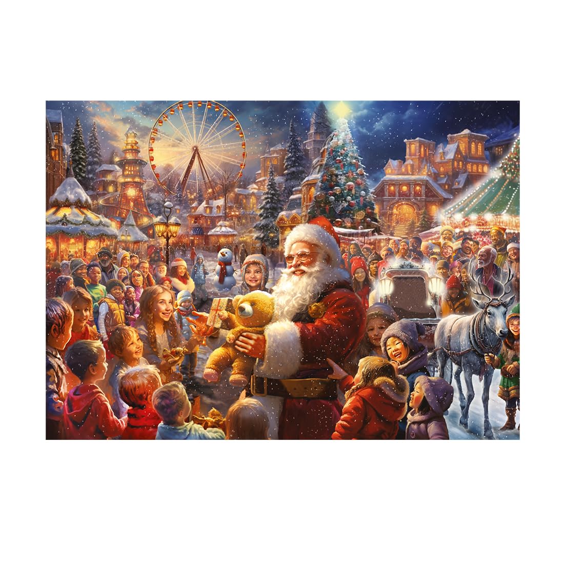 Falcon Christmas Wonderland - 2 x 1000 Piece Jigsaw Puzzle for Adults - Illustrated by Michele Farella 12