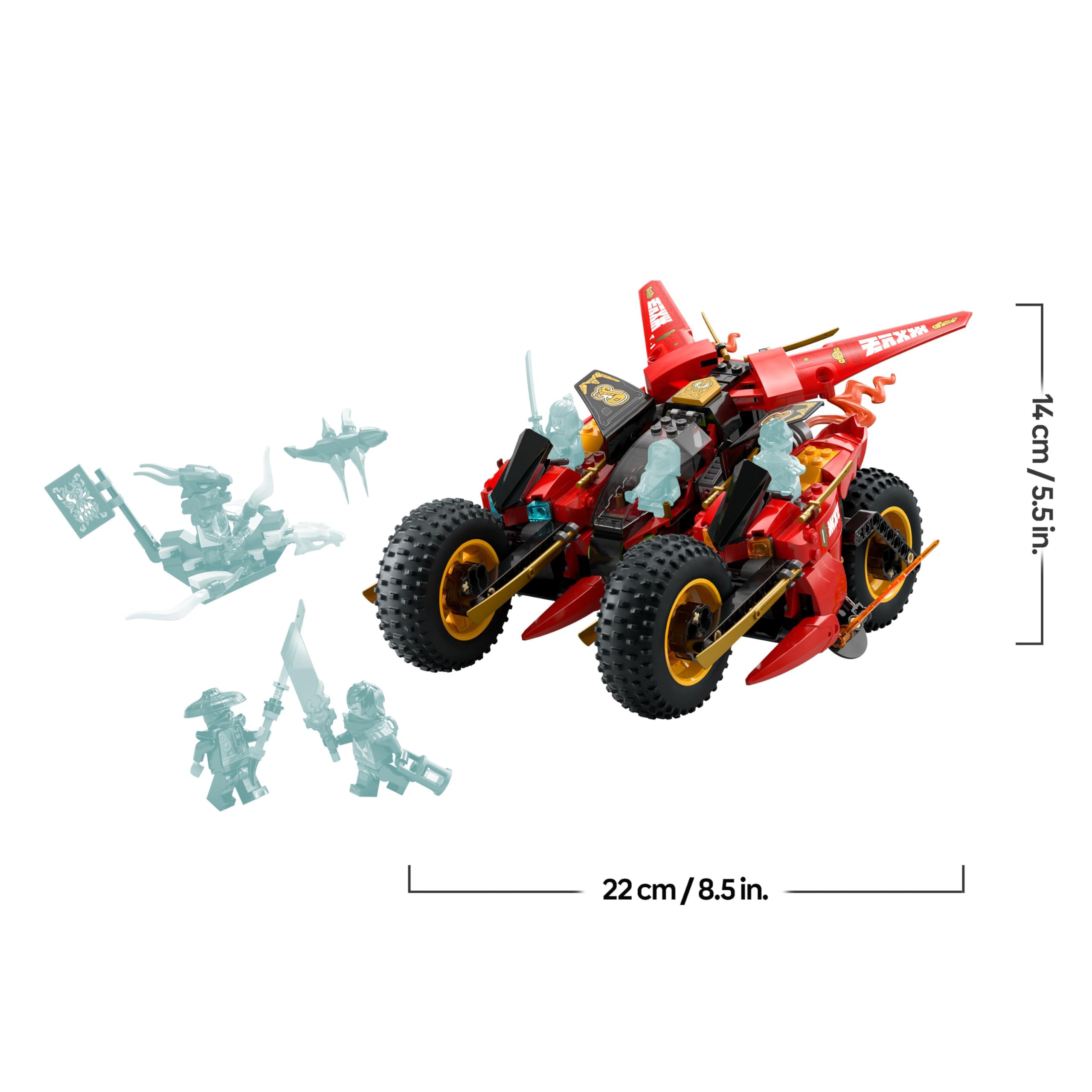 LEGO NINJAGO Ninja Combat Vehicle Set 71844 - 3-in-1 Transforms, 6 Minifigures, Ages 8+ 8