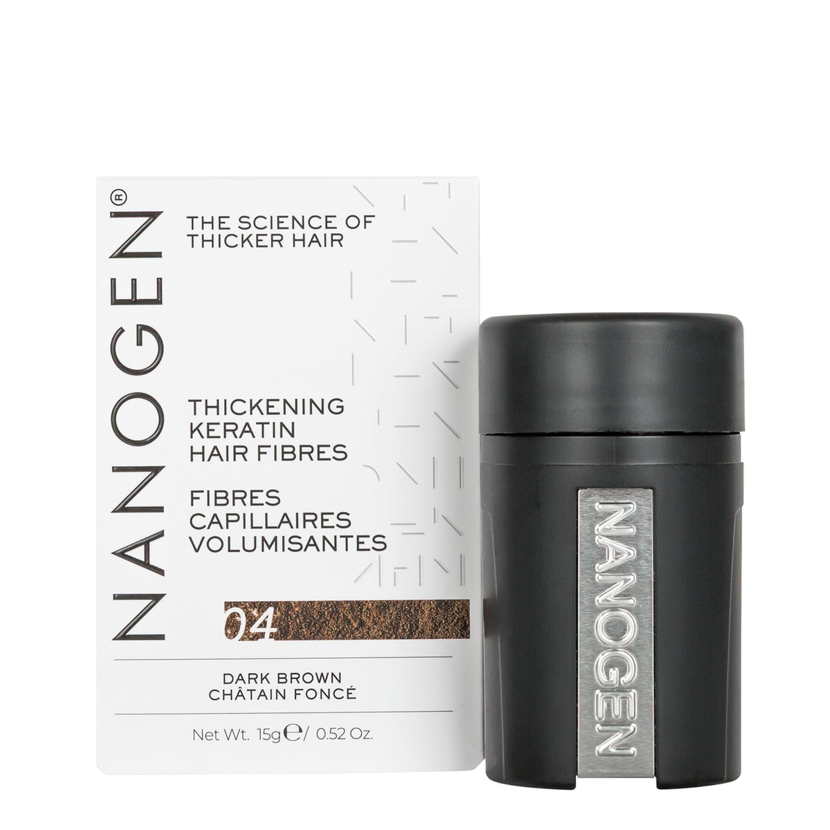 Nanogen Keratin Hair Fibres - Dark Brown | 15g | Thickening