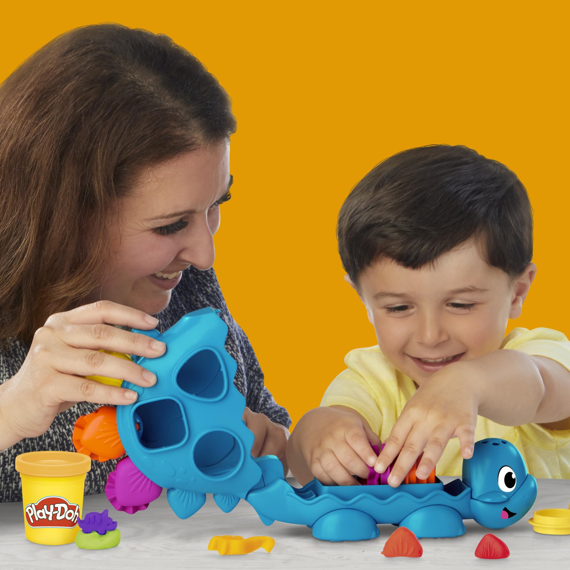 Play-Doh Shapes & Colours Dinosaur Toy - Preschool Creative Playset for Ages 3+ 6
