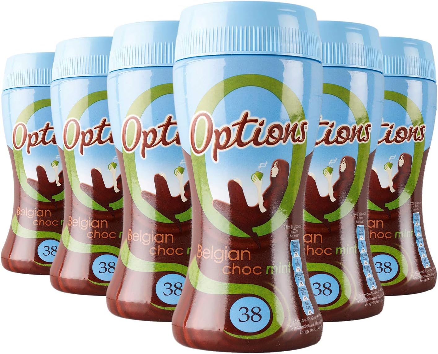 Twinings - Options Mint Hot Chocolate Drink (6 x 220g Jars)