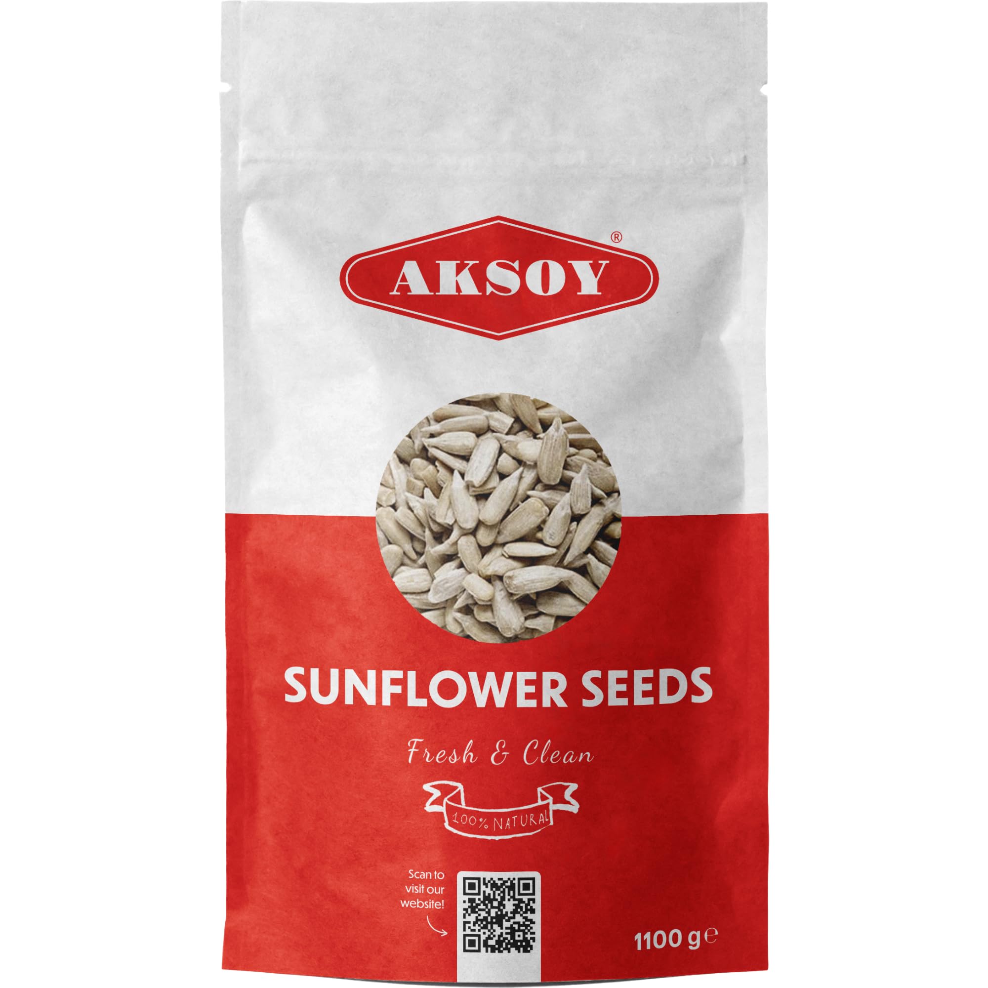 AKSOY Raw Sunflower Seed Kernels (No Shell) | 1100g | Antioxidant Rich Superfood
