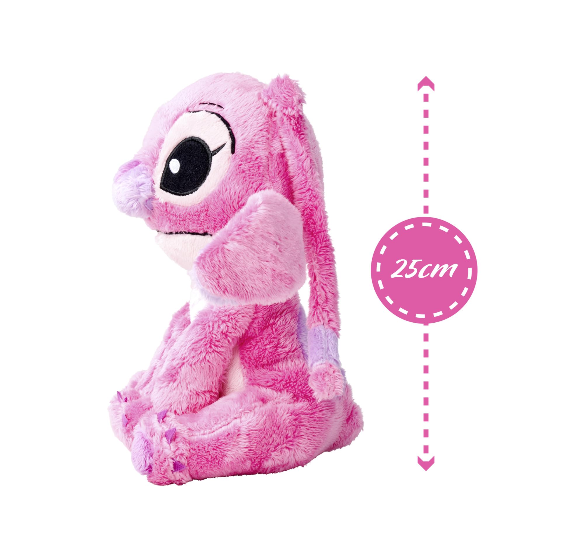 Simba Disney Lilo And Stitch Angel Soft Toy - 25cm Pink Polyester Plushie