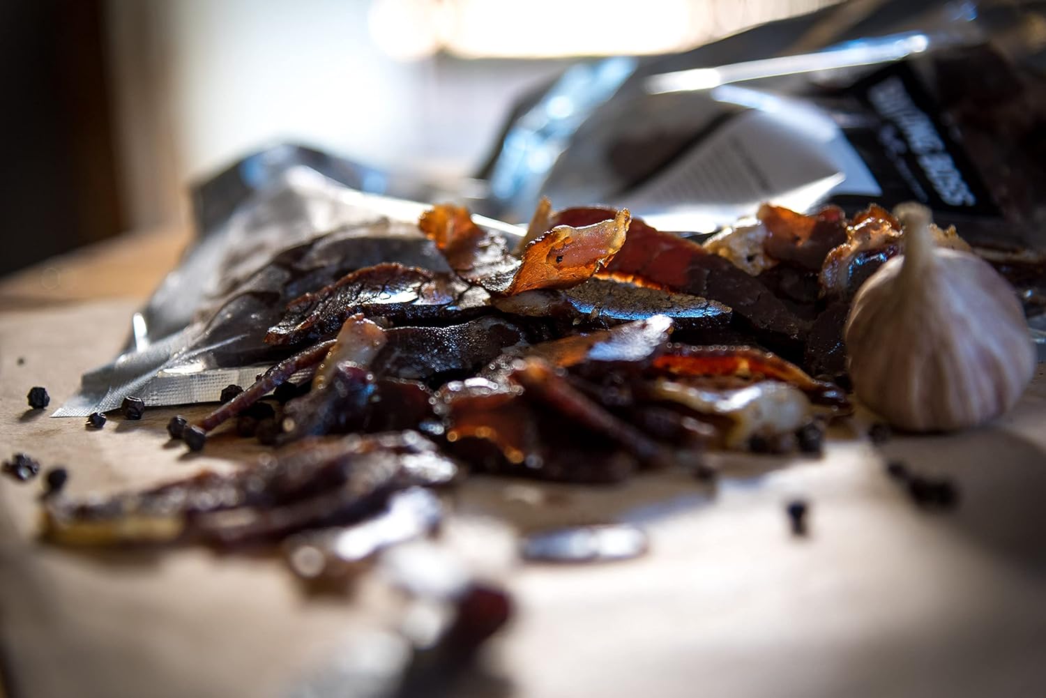 Biltong Boss Garlic Cracked Black Pepper Premium Beef Biltong - High Protein Meat Snack 4