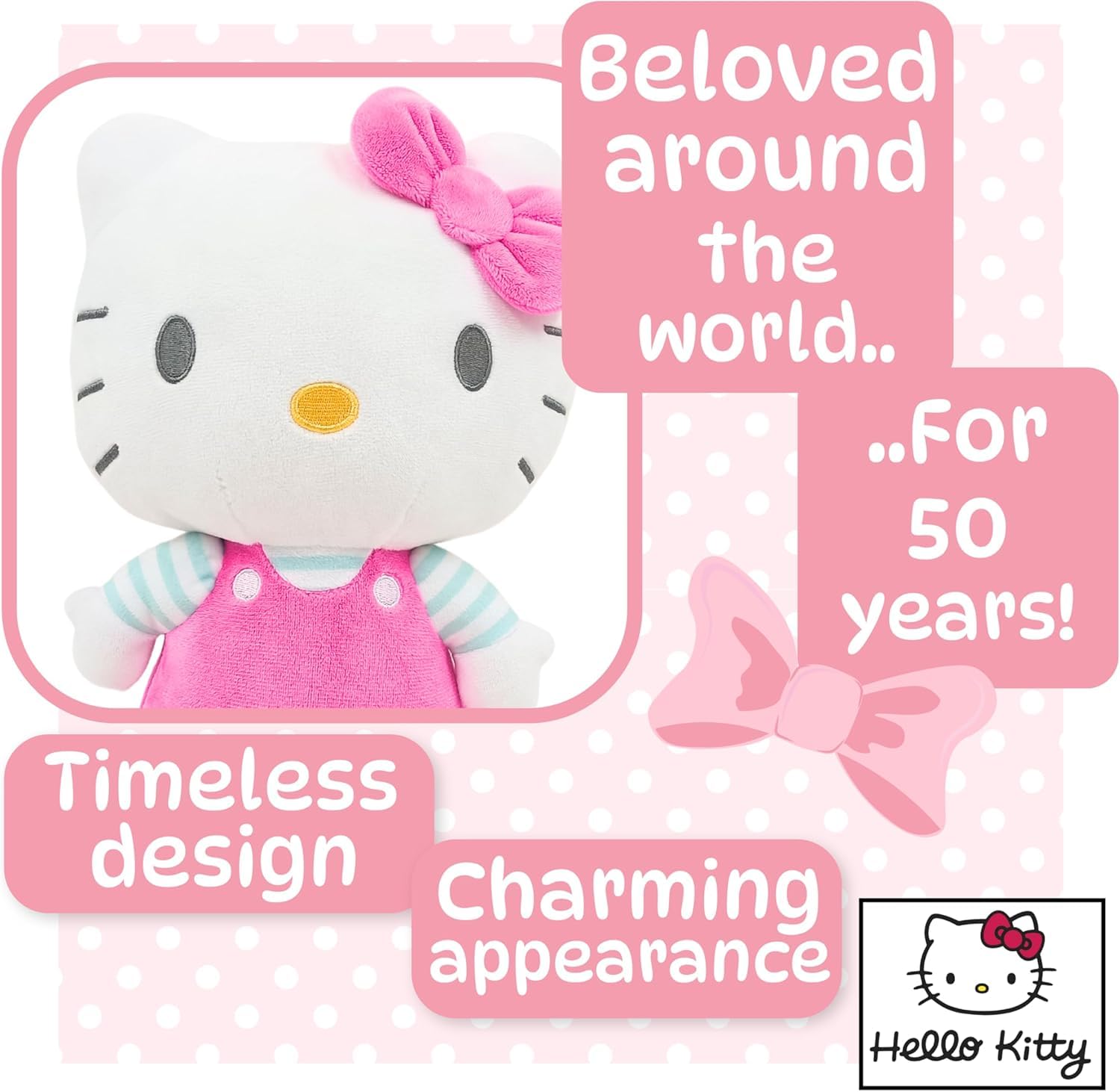 Hello Kitty Official Plush - 30 CM Large Standing Pink, Sanrio Collectible 5