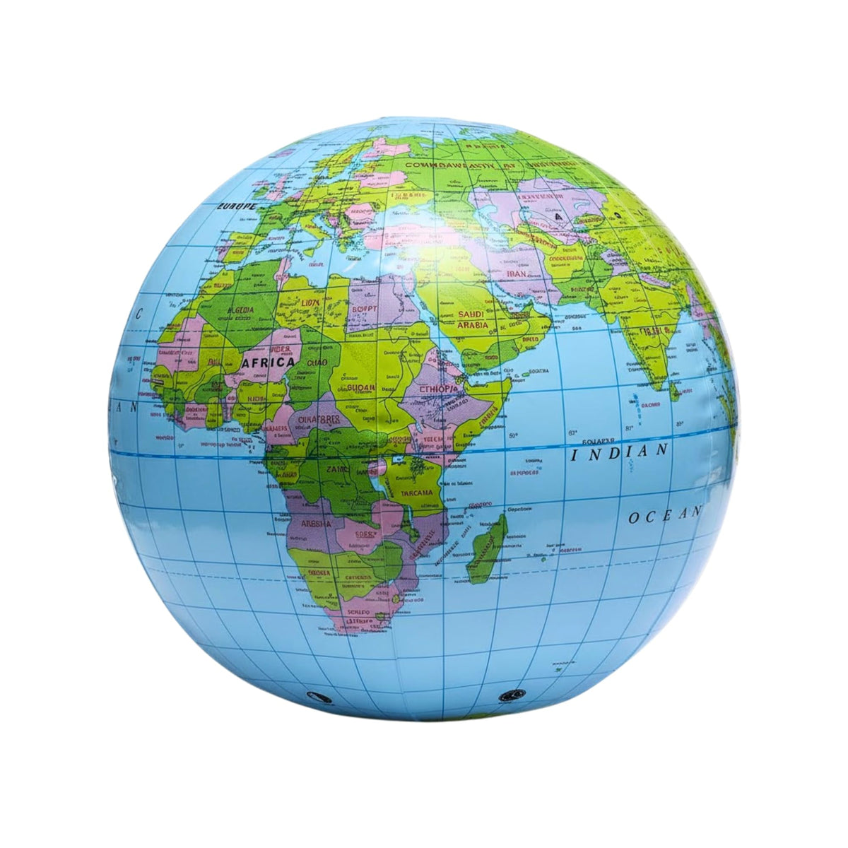 SHATCHI Inflatable World Globe Geography Map Ball - 15"/38cm, Blue