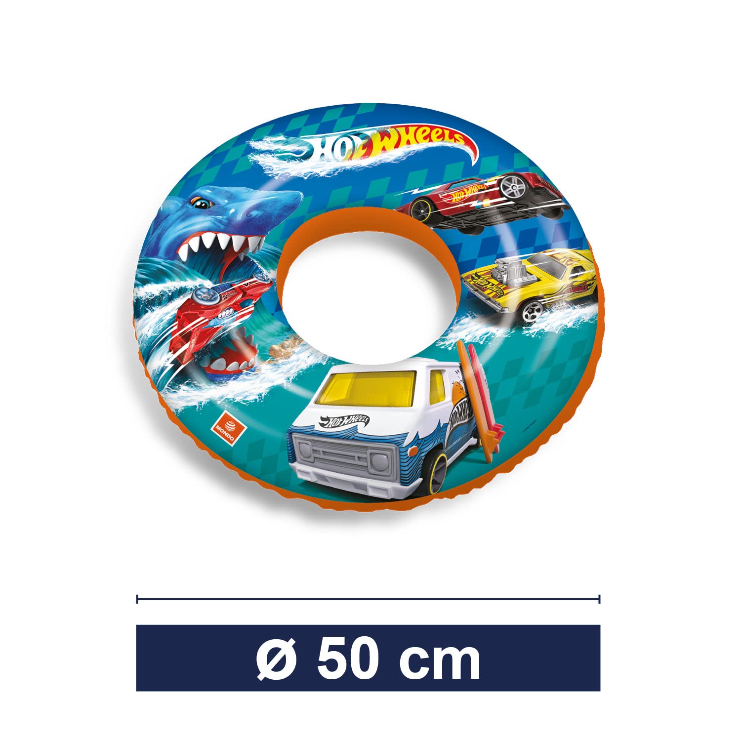Mondo Hot Wheels Inflatable Swim Ring for Children Age 2+ | Multicolored | 500x500x100mm 3