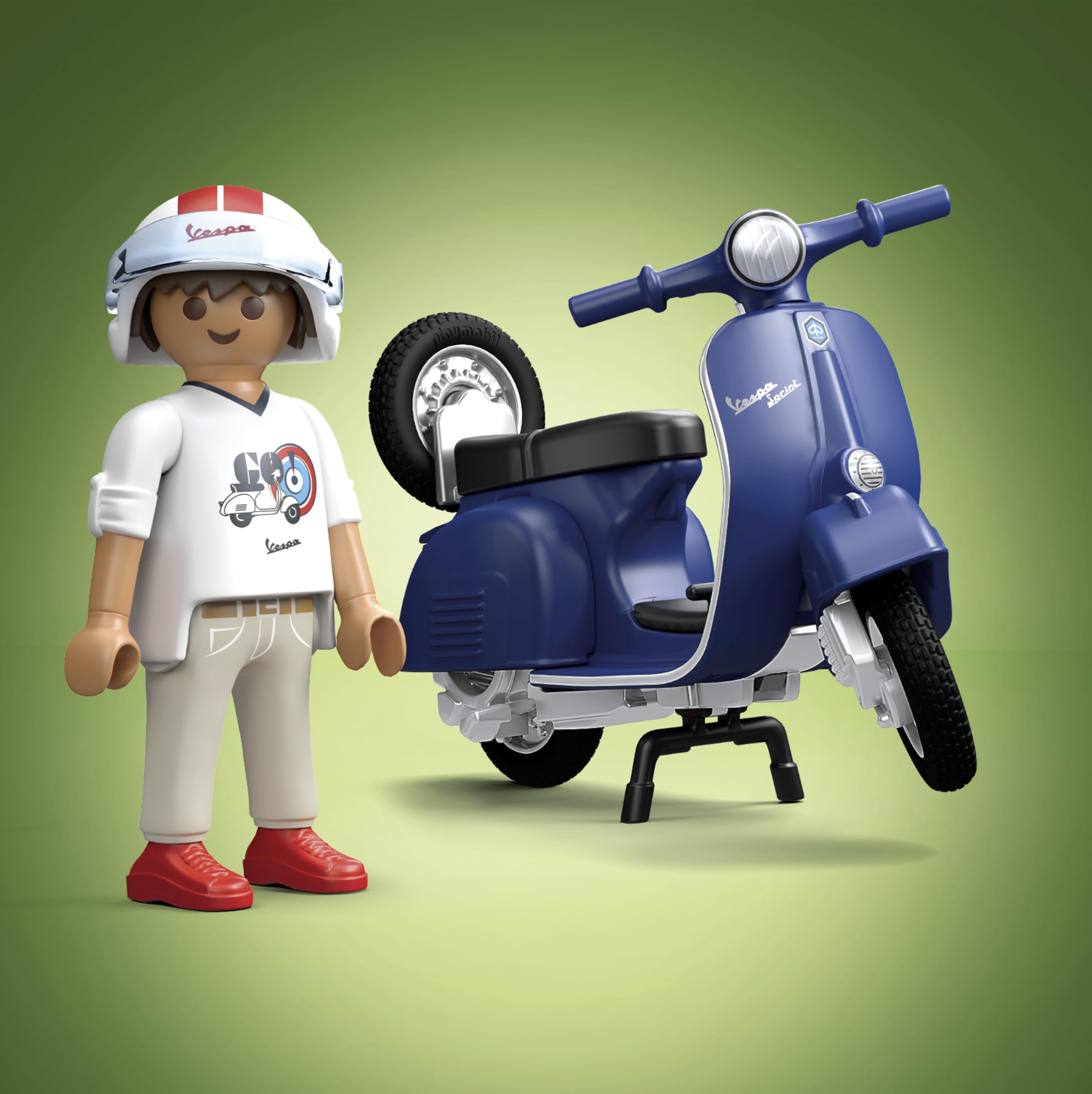 Playmobil 71622 Cars: 1969 Vespa 150 Sprint Veloce, Blue | Ages 5+ 3