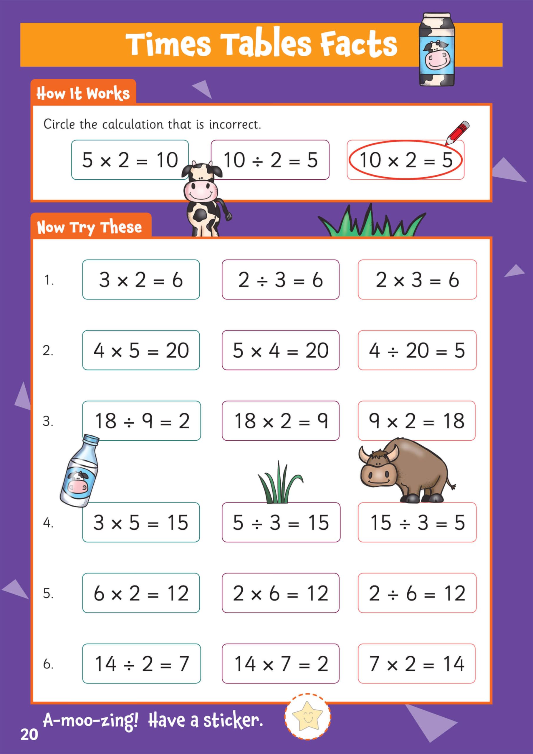 CGP 10 Minutes a Day Maths Activity Book for Ages 5-7 (KS1) with Reward Stickers 2
