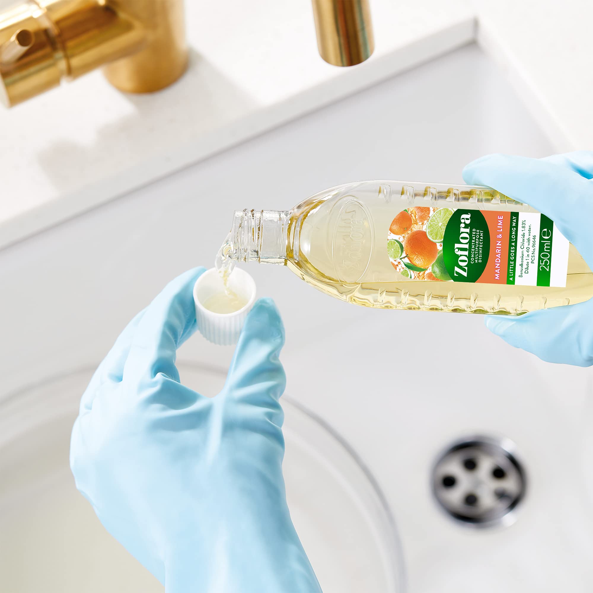 Zoflora Mandarin & Lime 6 x 250ml - Concentrated 3-in-1 Multipurpose Disinfectant 4