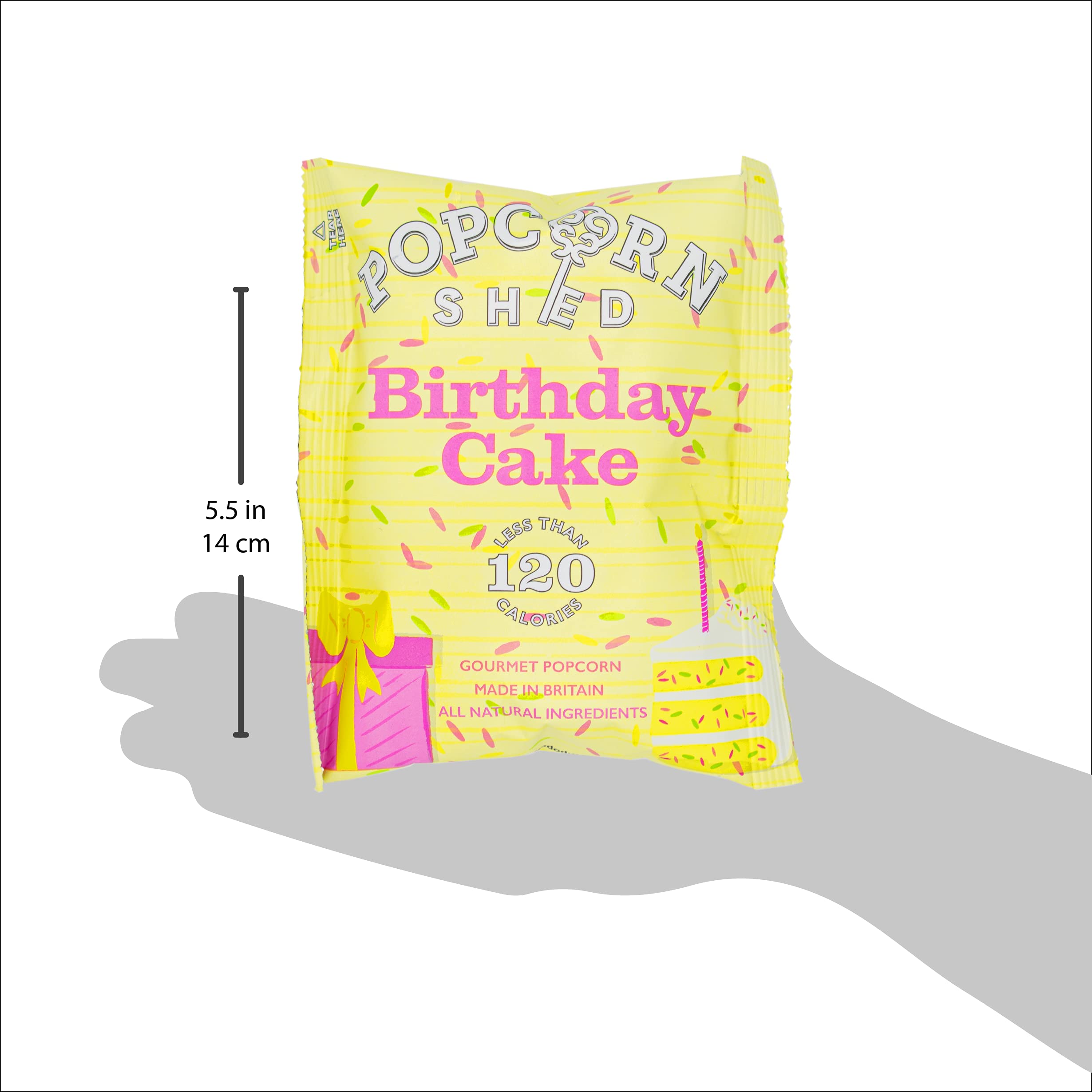 Popcorn Shed Birthday Cake Gourmet Popcorn Snack Pack - Handcrafted Natural Popcorn (24g) 4
