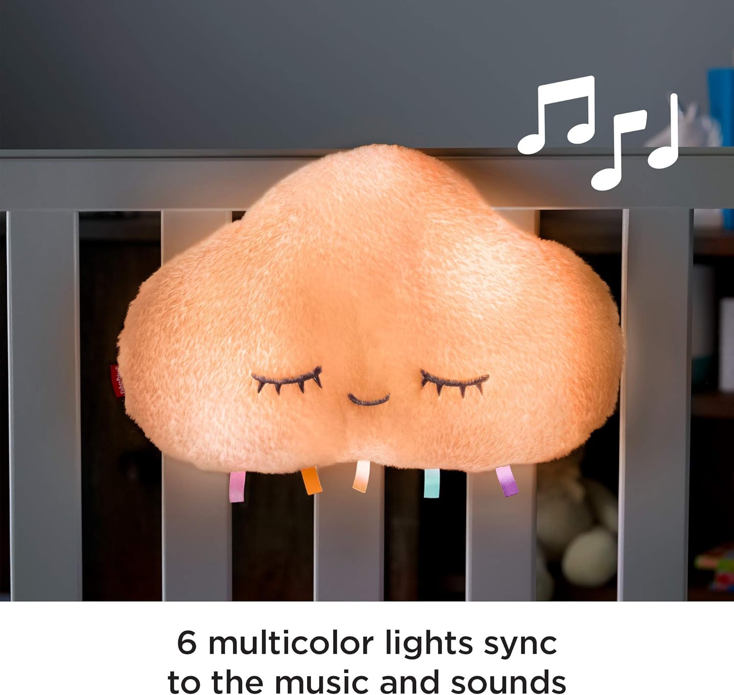 Fisher-Price Twinkle and Cuddle Cloud Soother - Musical Light-Up Plush for Babies 3