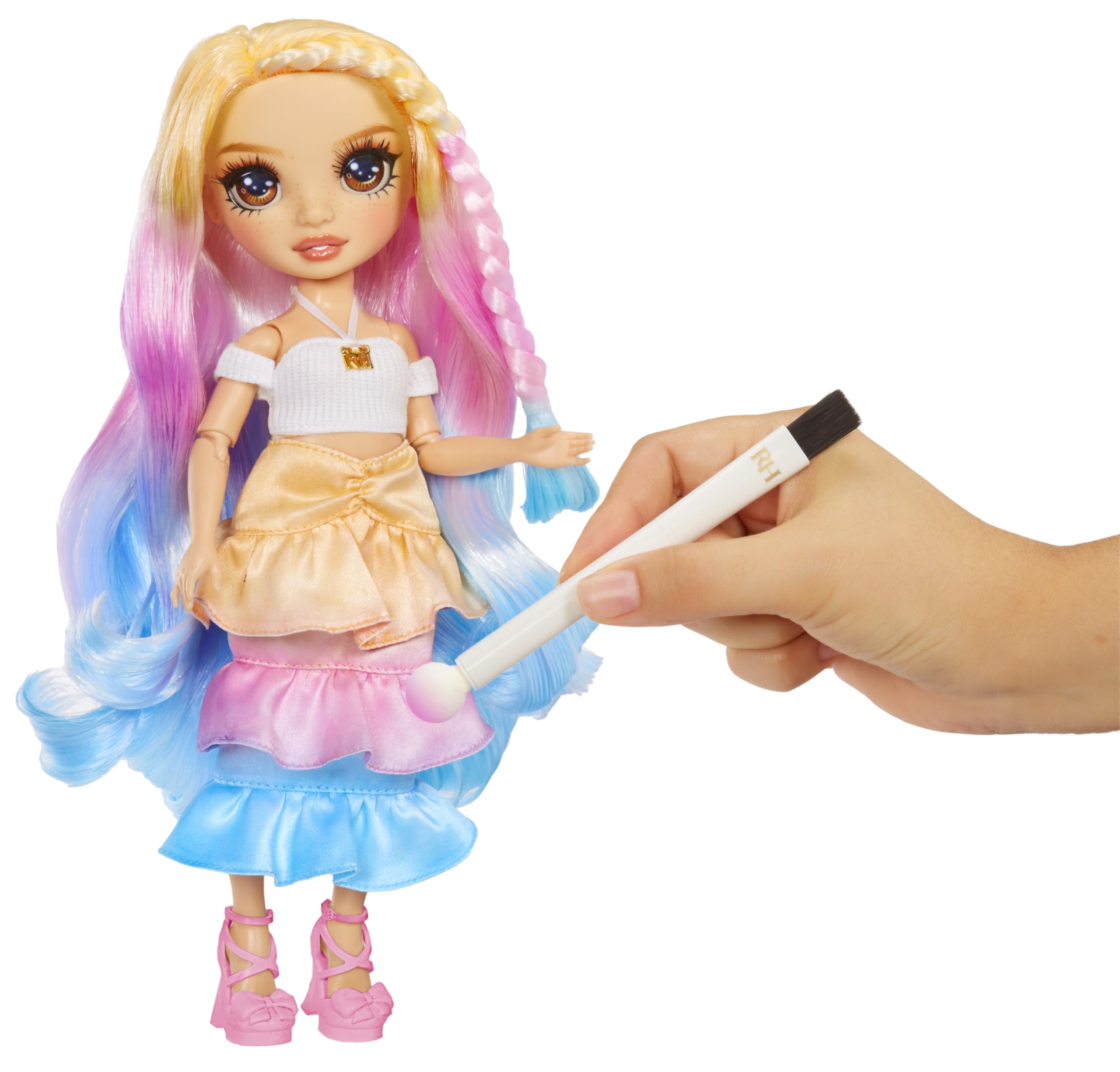 Rainbow High Watercolour & Create DIY Fashion Doll - Tie-Dye Kit with Washable Colours, Extra Outfits - Ages 4-8 4