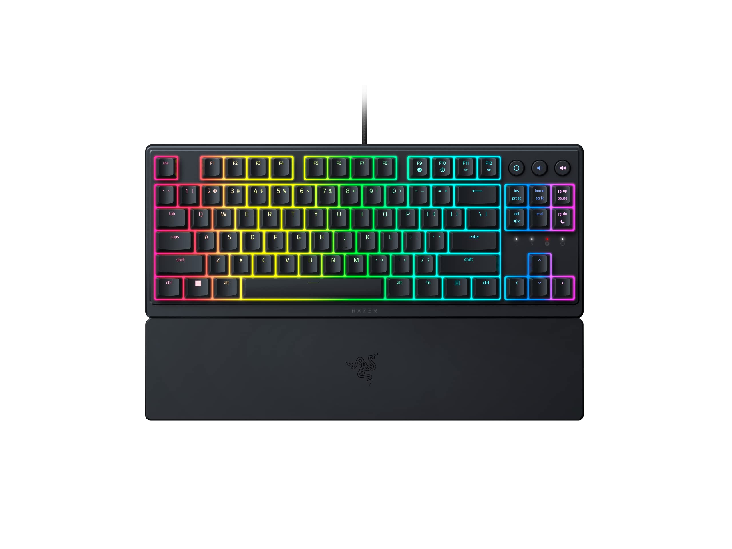 Razer Ornata V3 Tenkeyless Gaming Keyboard - Mecha-Membrane Switches, RGB Backlighting, Magnetic Wrist Rest, UK Layout