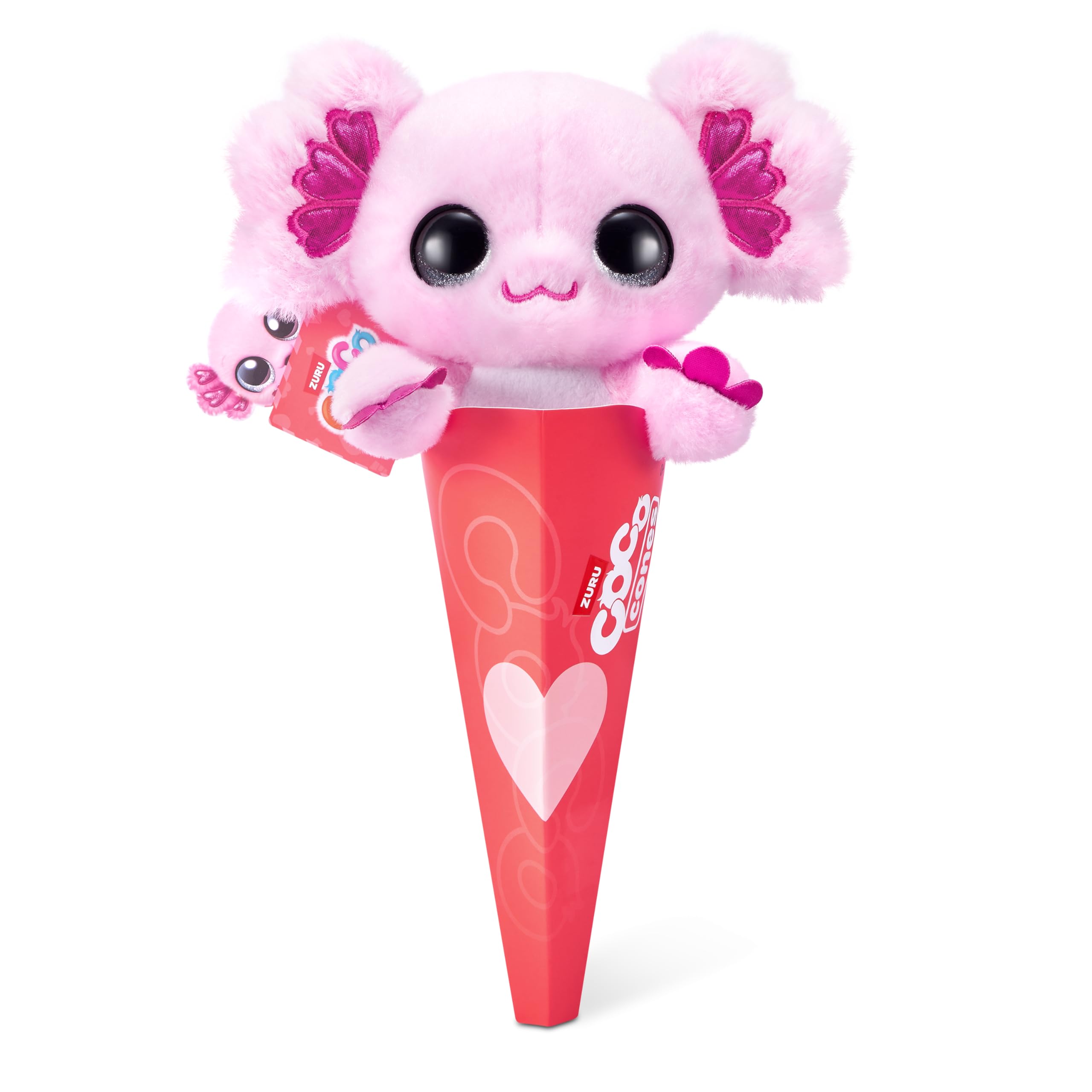 Coco Cones Valentines Plush Toys - Adorable Cuddly Companions with Sequin Eyes 3