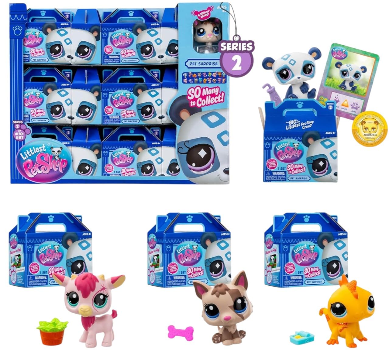 Littlest Pet Shop Pet Surprise Series 2 - Full Set of 18 Blind Box Collectible Figures