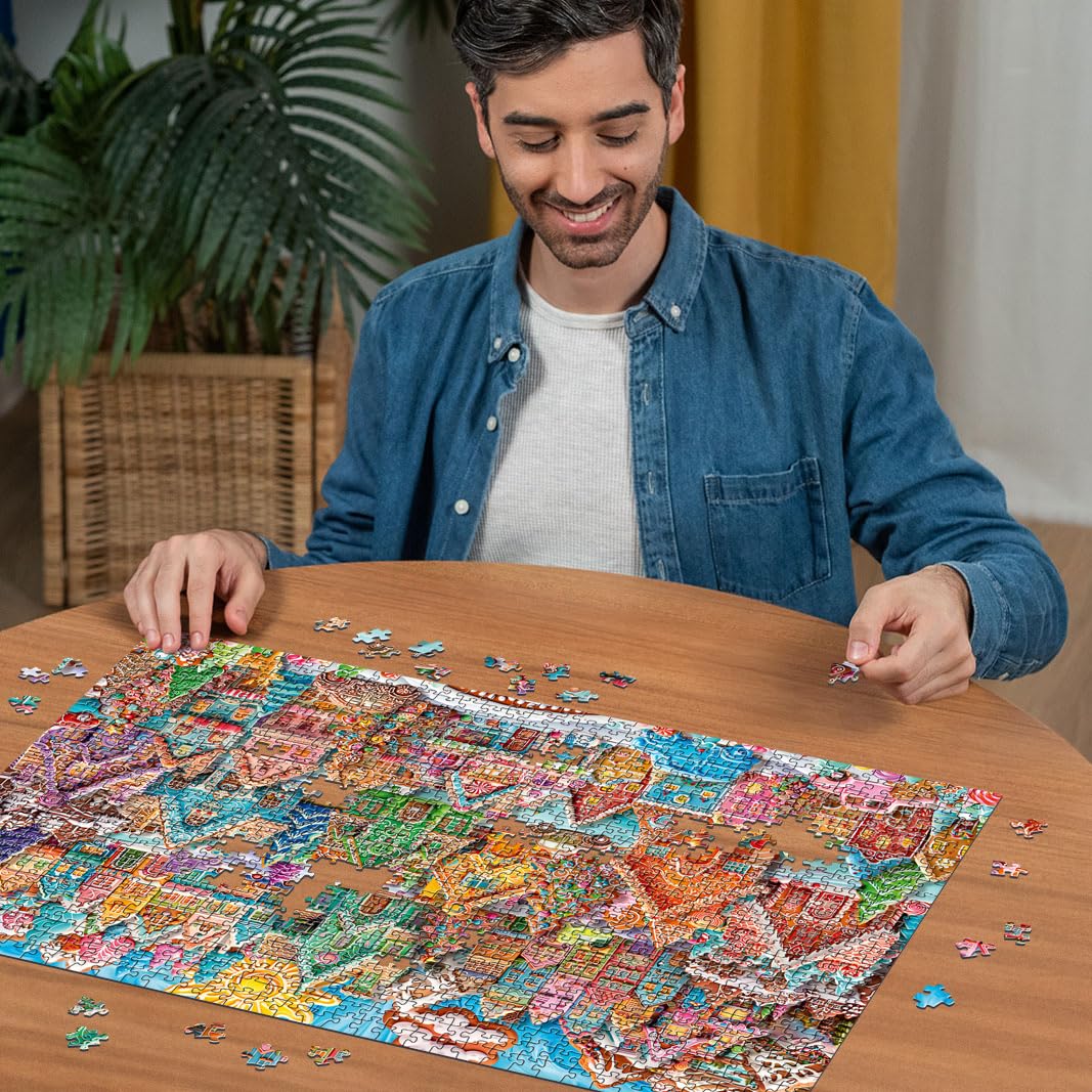 Ravensburger Christmas Cookie Village 1000 Piece Jigsaw Puzzle - Premium Family Puzzle for Ages 12+ 3