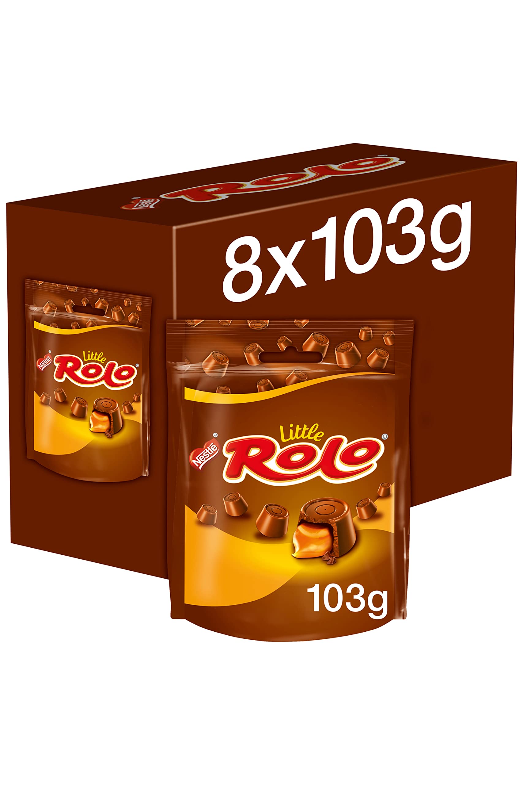 Nestlé - Little ROLO Milk Chocolate and Caramel Sharing Bags Multipack 10
