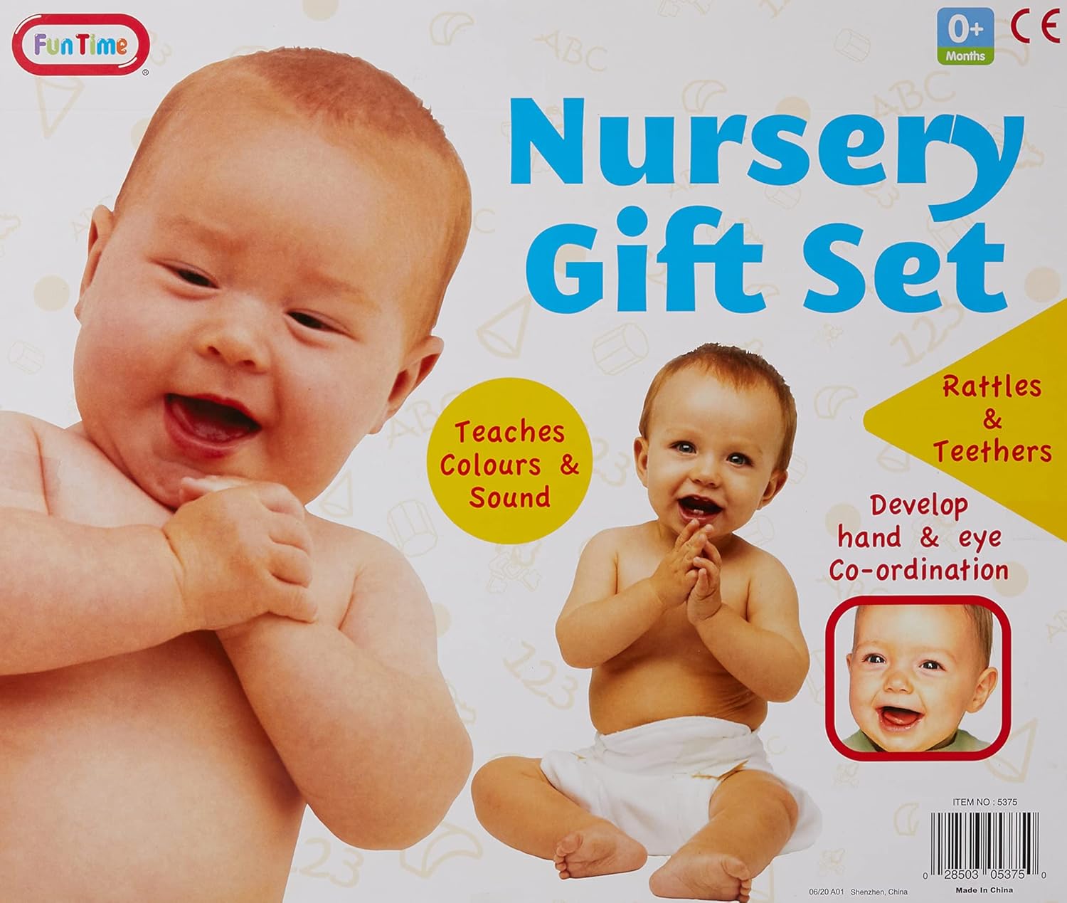 Fun Time Baby Rattles & Teethers Nursery Gift Set - 6-Piece Developmental Playset for Infants 4