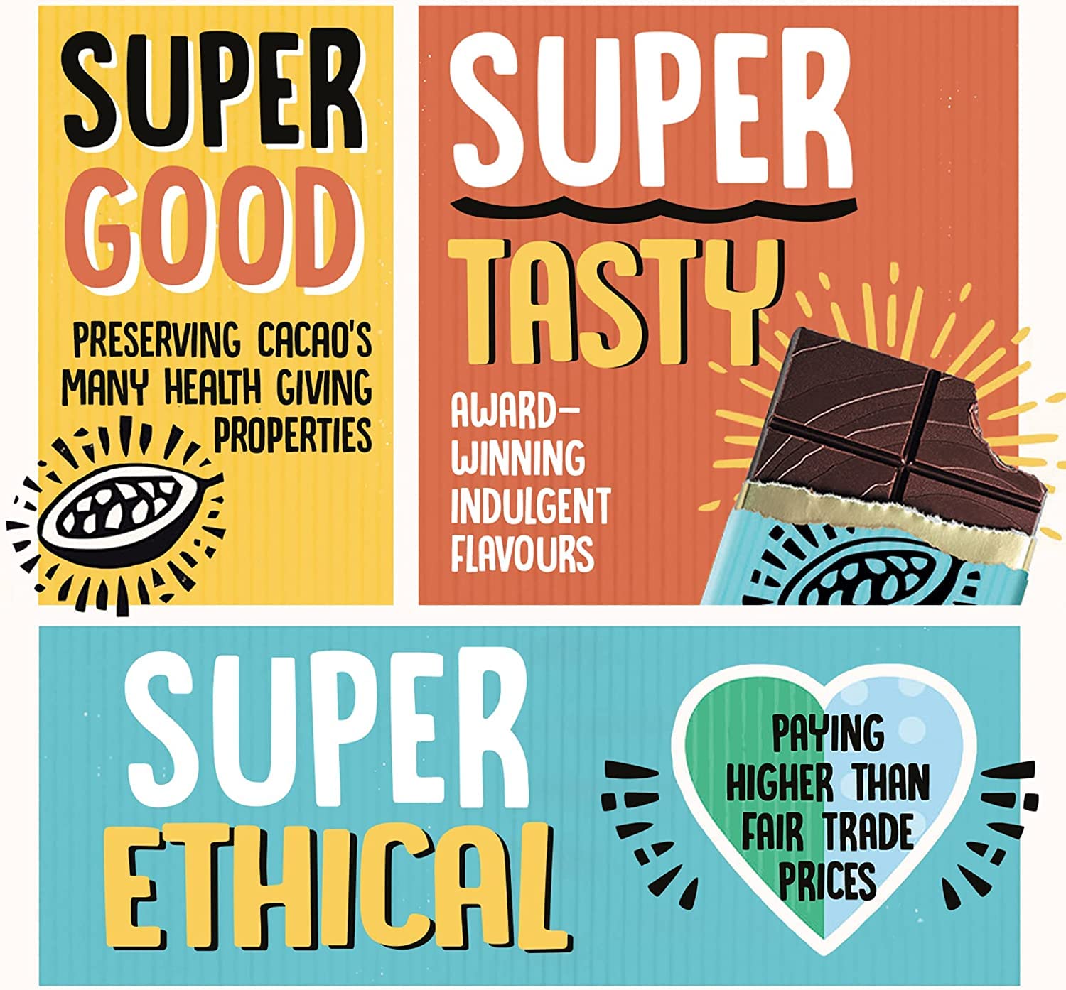 Ombar - 90% Cacao Vegan Dark Chocolate Bar (35g x 10) Organic, Dairy & Gluten Free 5