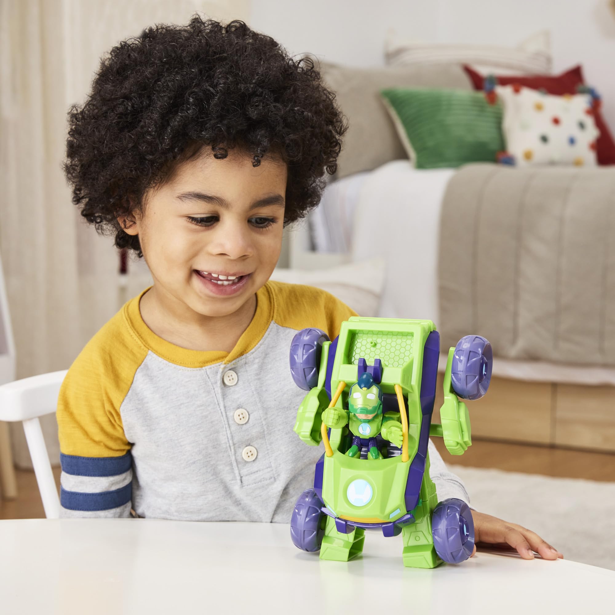 Marvel Iron Hulk 2-in-1 Mech Suit & Vehicle Toy - Ages 3+ 9