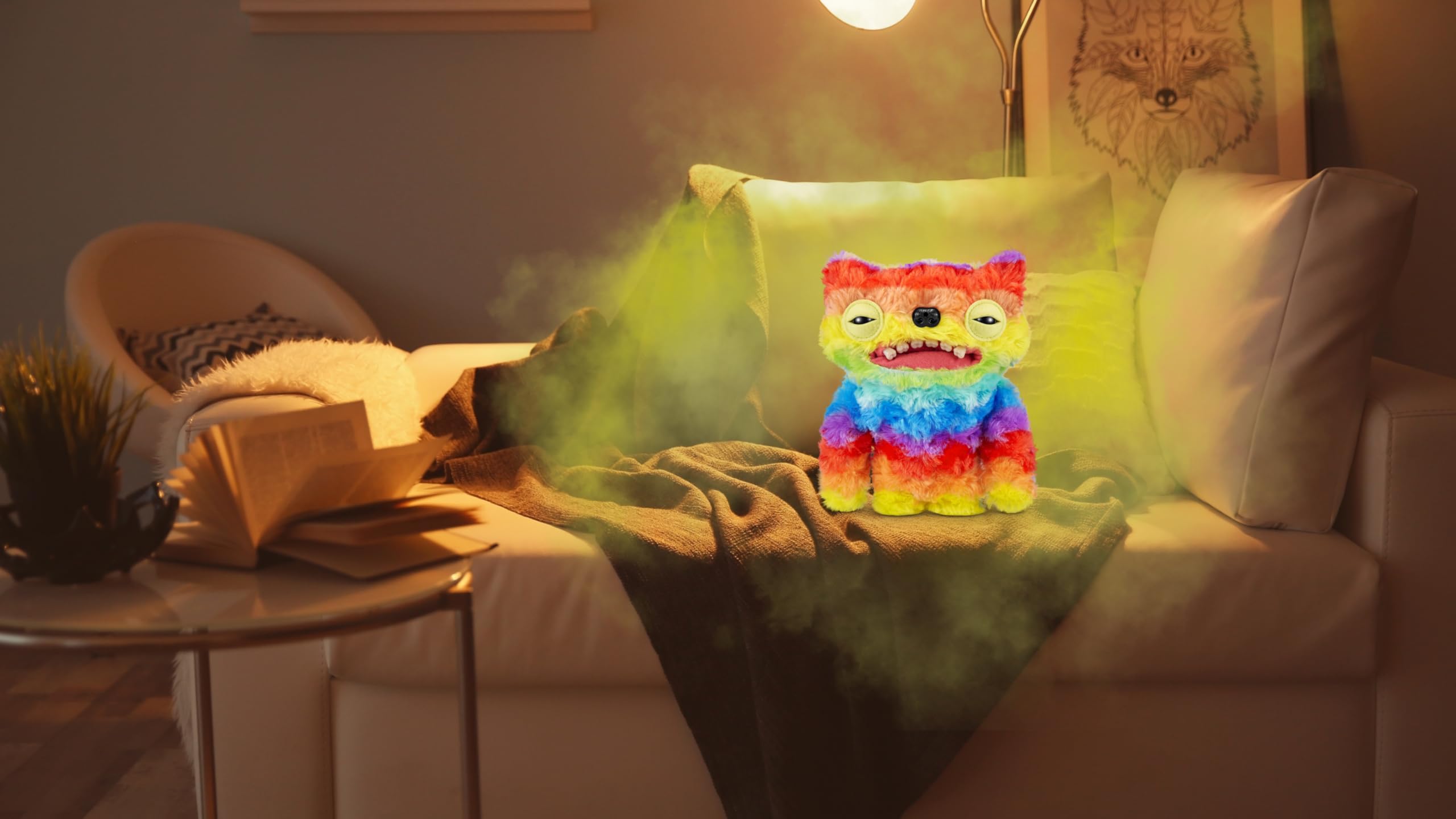 Fuggler Fart Face 9-inch Plush - Motion-Activated Fart Sounds, Soft Plush Toy with Human-Like Teeth 3