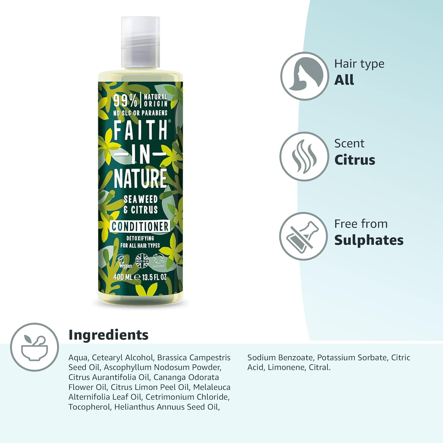 Faith In Nature - Seaweed & Citrus Conditioner (400 ml) 8