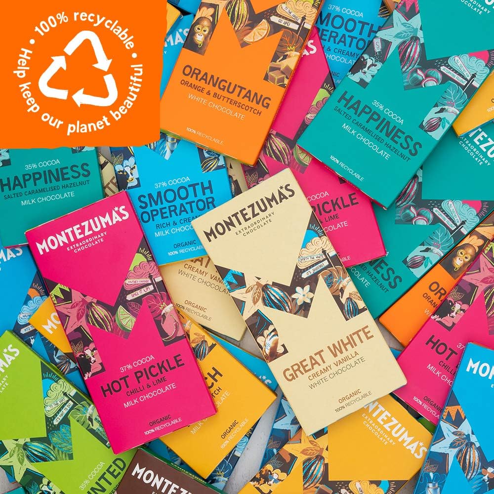 Montezuma - Butter Nutter 35 % Kakao, Milchschokolade mit Erdnussbutter-Trüffelfüllung, 90 g Riegel 6