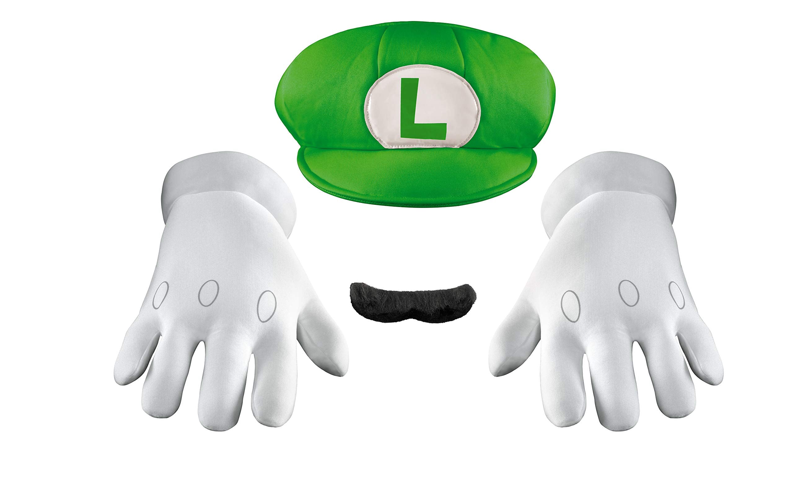 Disguise Super Mario Bros Luigi Hat & Moustache Costume Accessory for Adults