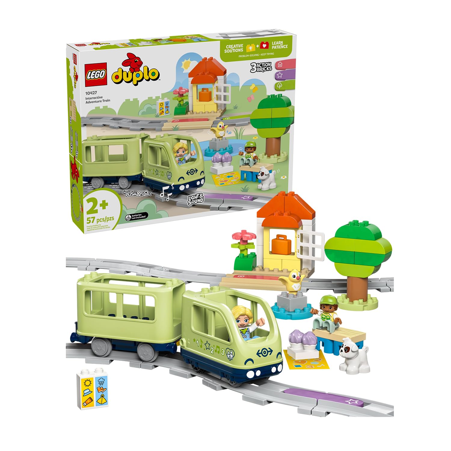 LEGO DUPLO Interactive Adventure Train Set - Educational Building Toy for Toddlers 2+