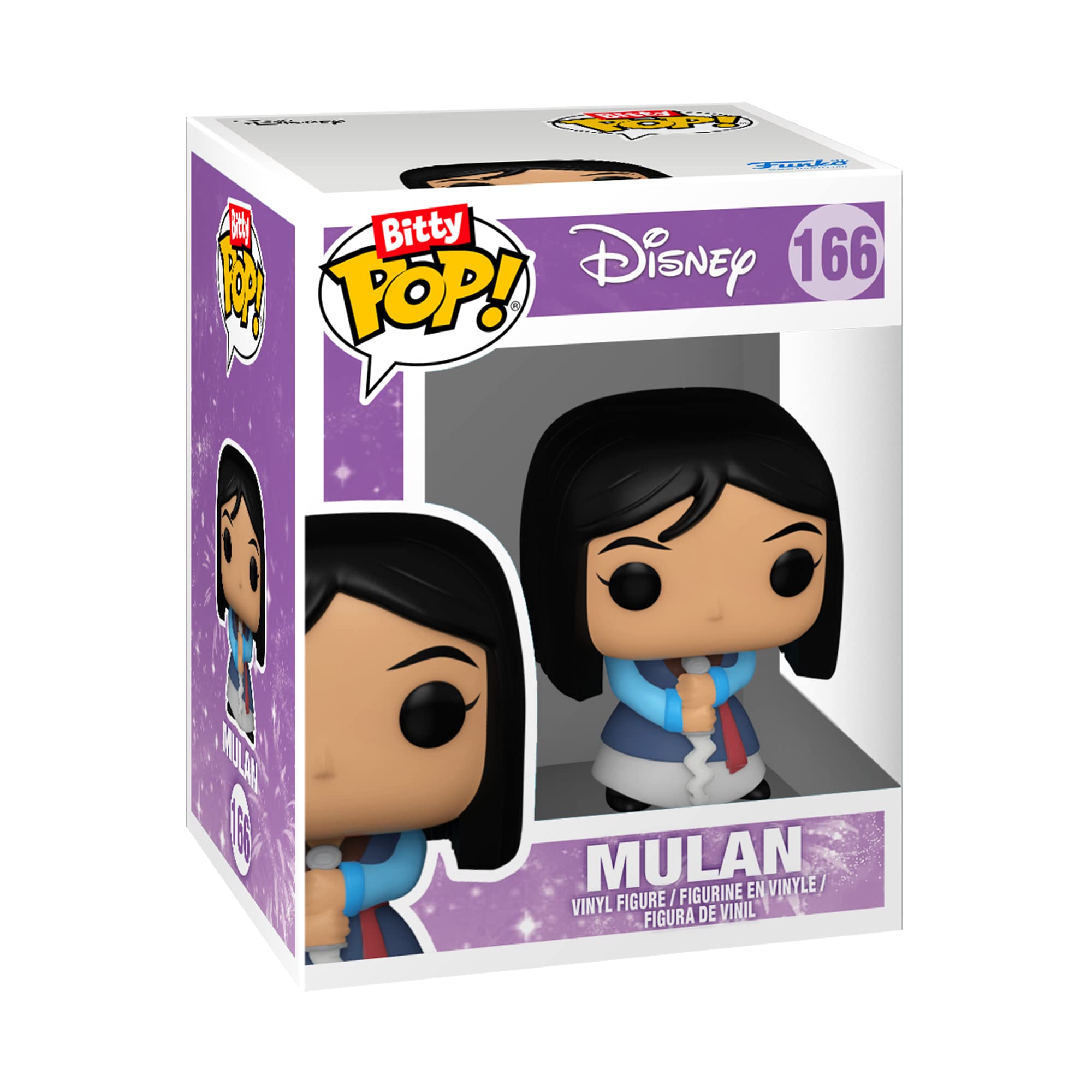 Funko Bitty POP! Disney Princess - Ariel, Mulan, Tiana and A Surprise Mystery Mini Figure - 0.9 Inch (2.2 Cm) Collectable - Stackable Display Shelf Included - Gift Idea - Party Bags Stocking 7