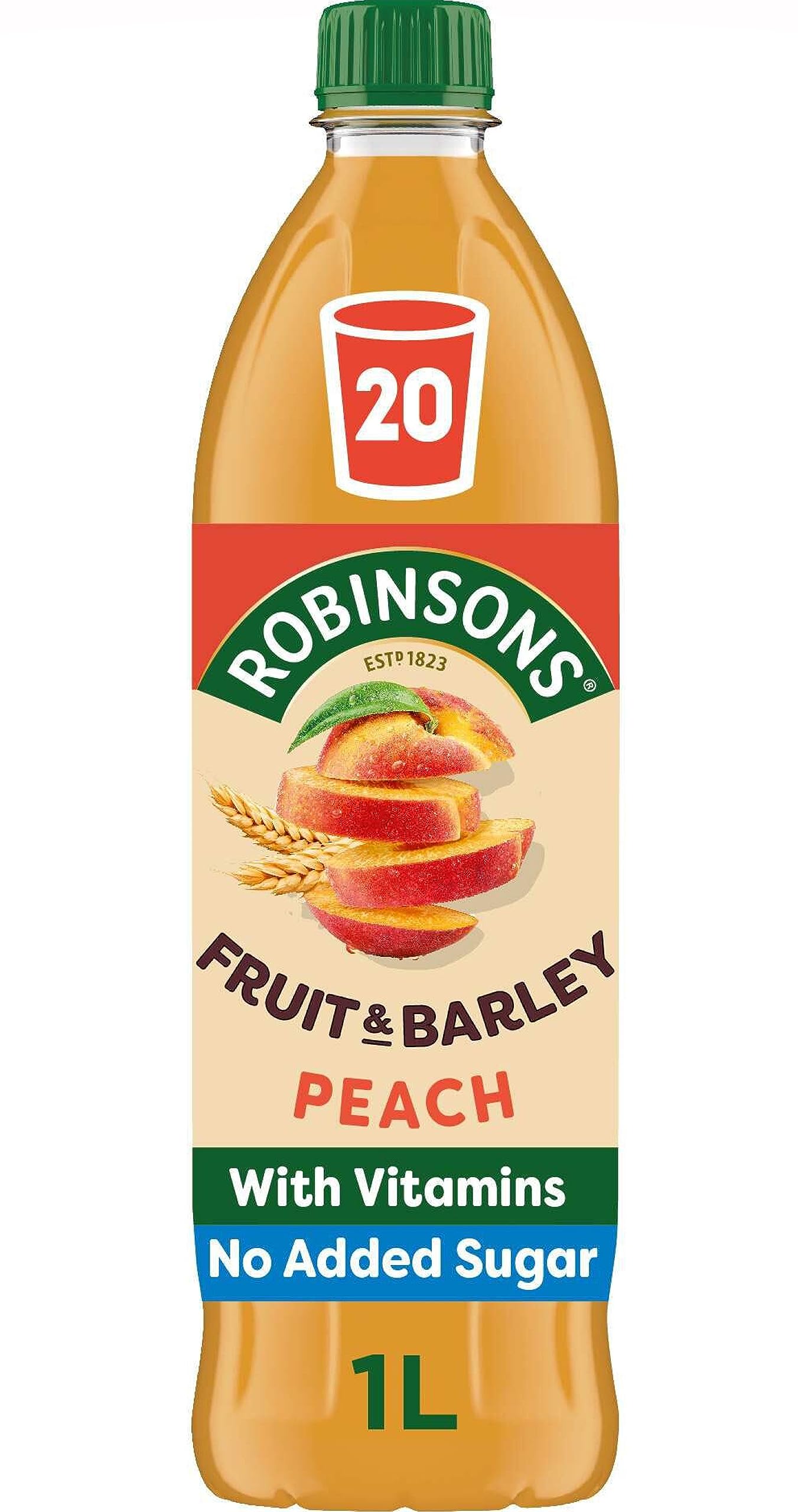 Robinsons Fruit & Barley Peach Squash, 1L Bottle