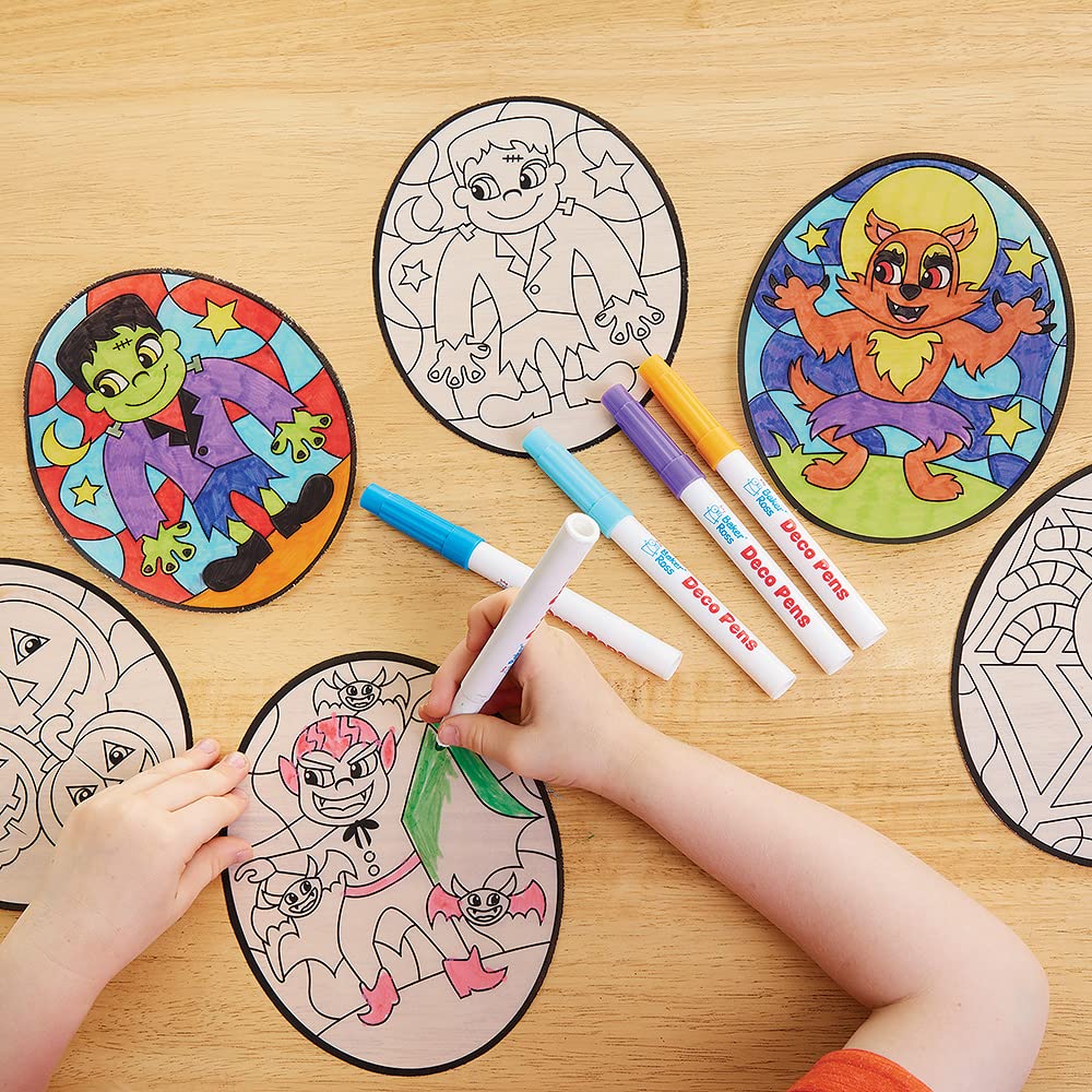 Baker Ross FX285 Halloween Colour in Window Decorations - Pack of 18 Multicolor Vellum Stickers 3