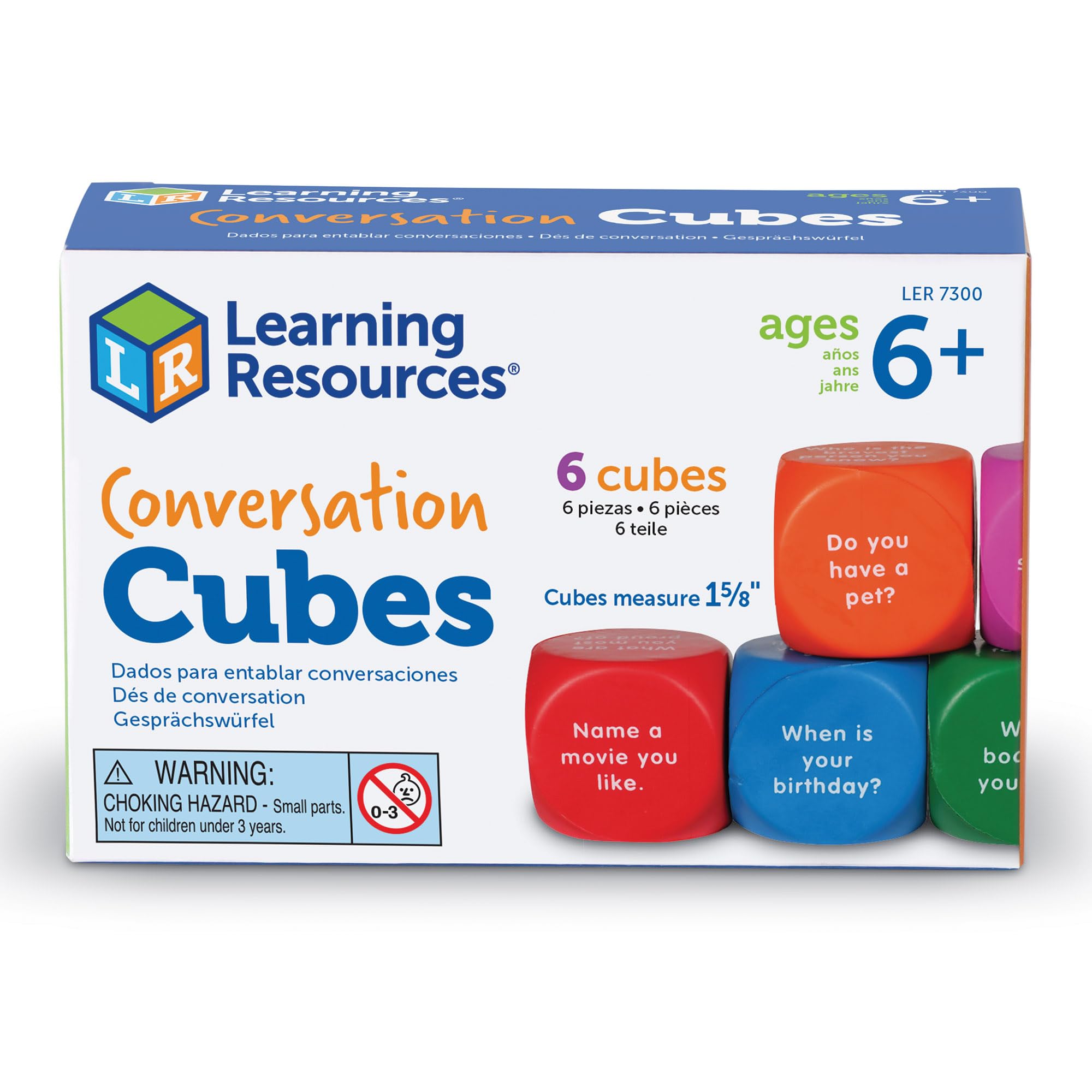 Learning Resources Conversation Cubes - Social Emotional Learning | Ages 6+