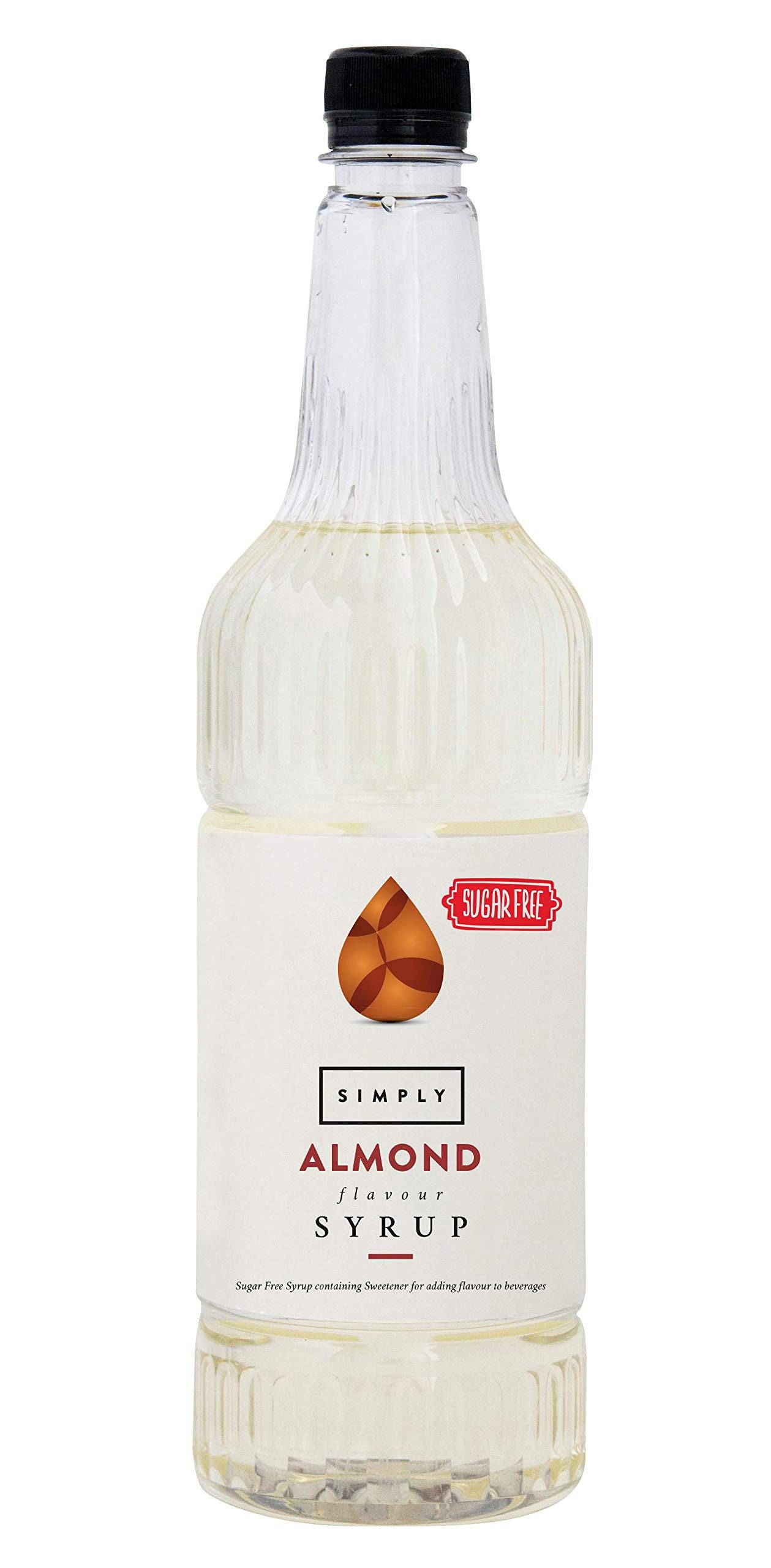 Simply - Sugar Free Almond Syrup, Low Calorie, Vegan & Nut Free Flavoured Syrup