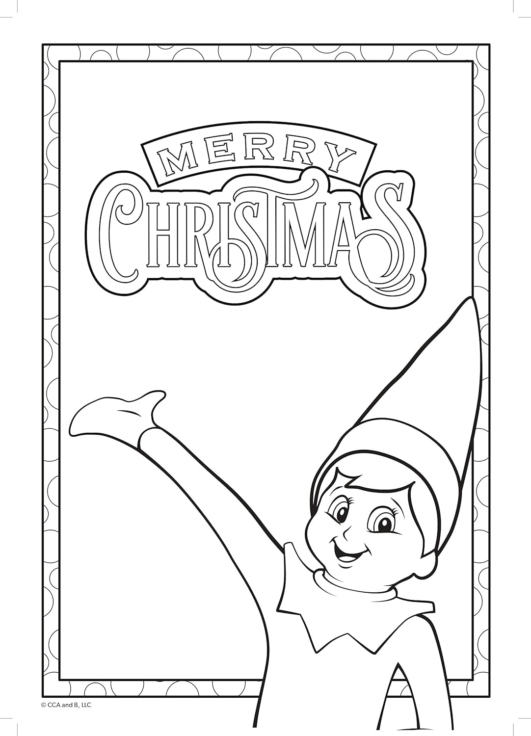 Elf on the Shelf Sticker Colouring Book - Christmas Activity for Kids 4