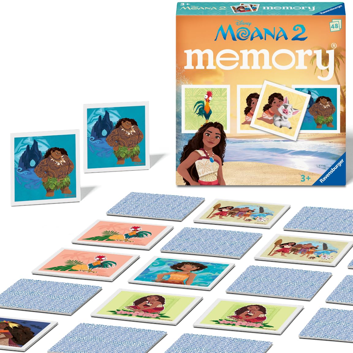 Ravensburger Disney Moana 2 Mini Memory Matching Game | 48 Cards | Ages 3+