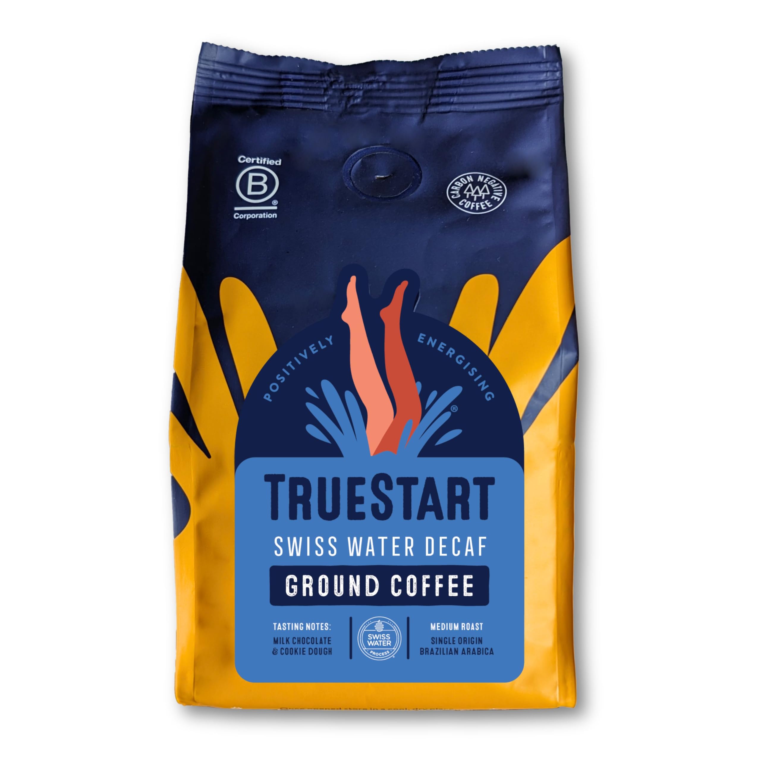 TrueStart Swiss Water Decaf Ground Coffee 200g - Single Origin Arabica