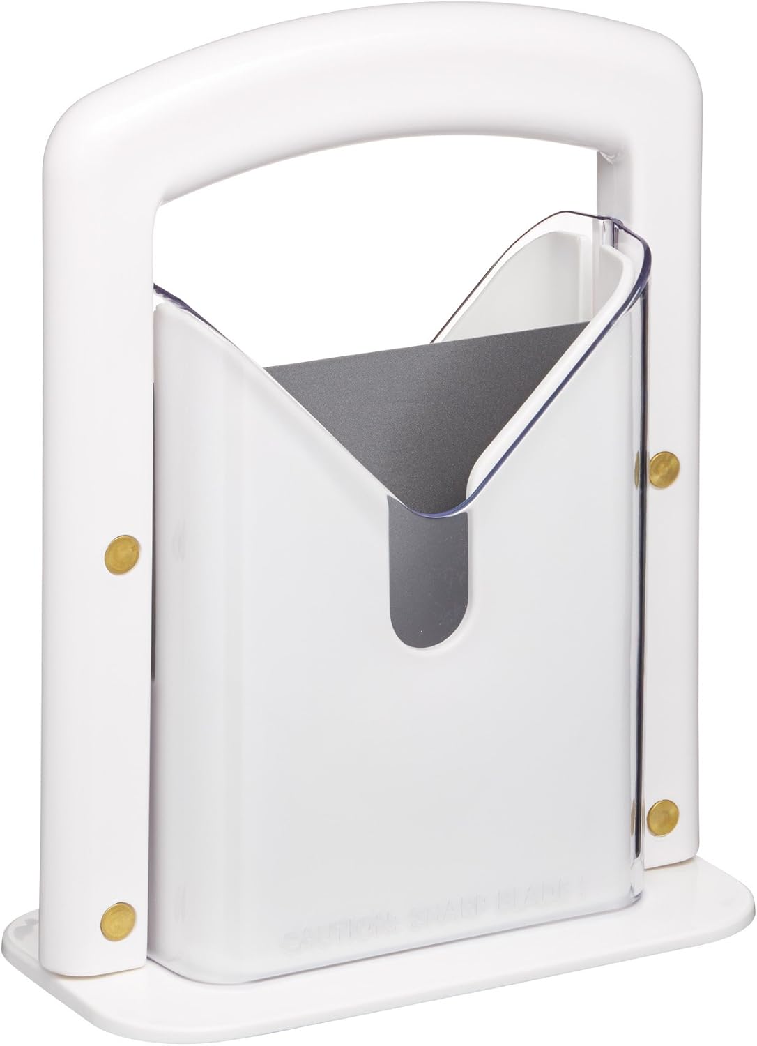 KitchenCraft Bagel Slicer in Gift Box, Plastic / Carbon Steel, White, 18 x 9.5 x 23.5cm