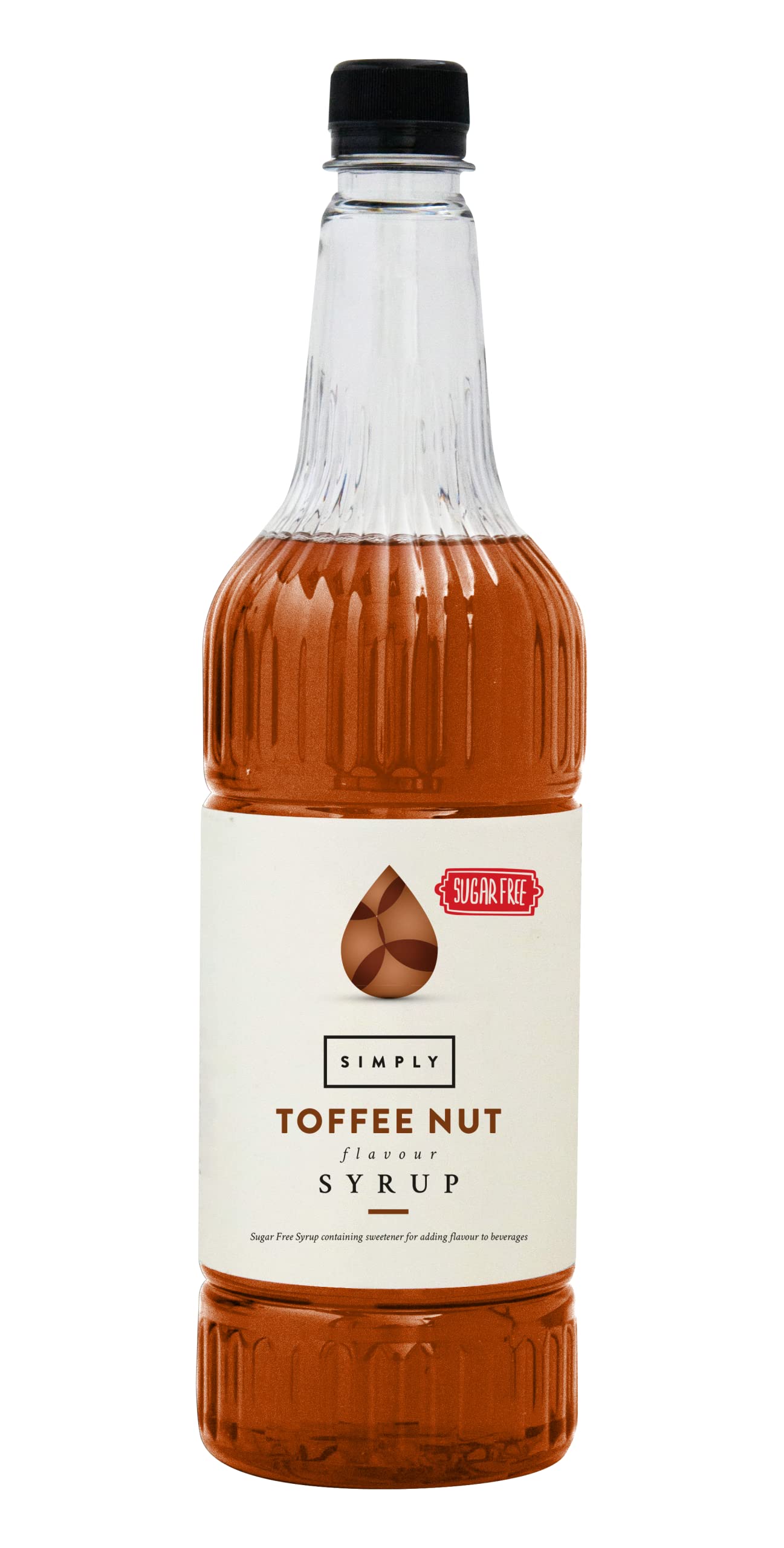 Simply Sugar Free Toffee Nut Syrup - Low Calorie, Vegan, Nut Free | 10 L
