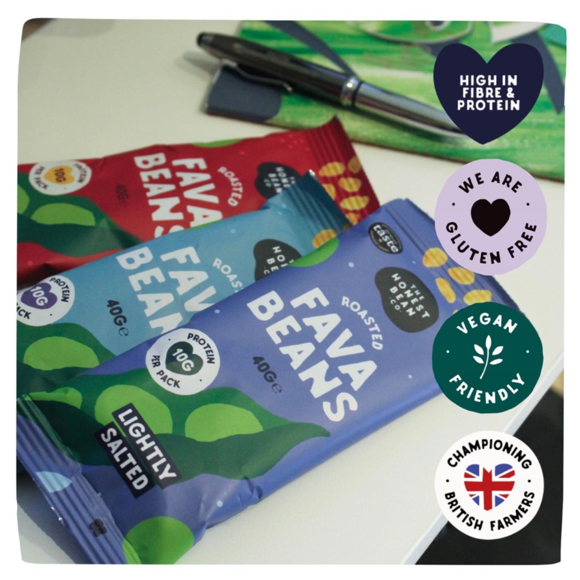 The Honest Bean Co Roasted Fava Bean Snacks Lightly Salted 480g - High Protein Vegan Snack 7