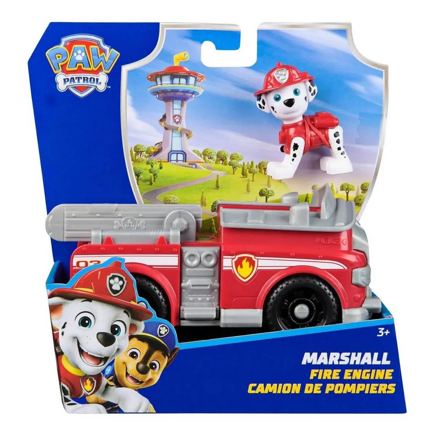 Paw Patrol Marshall's Fire Engine - Toy Vehicle with Collectible Action Figure for Kids 3+ 5