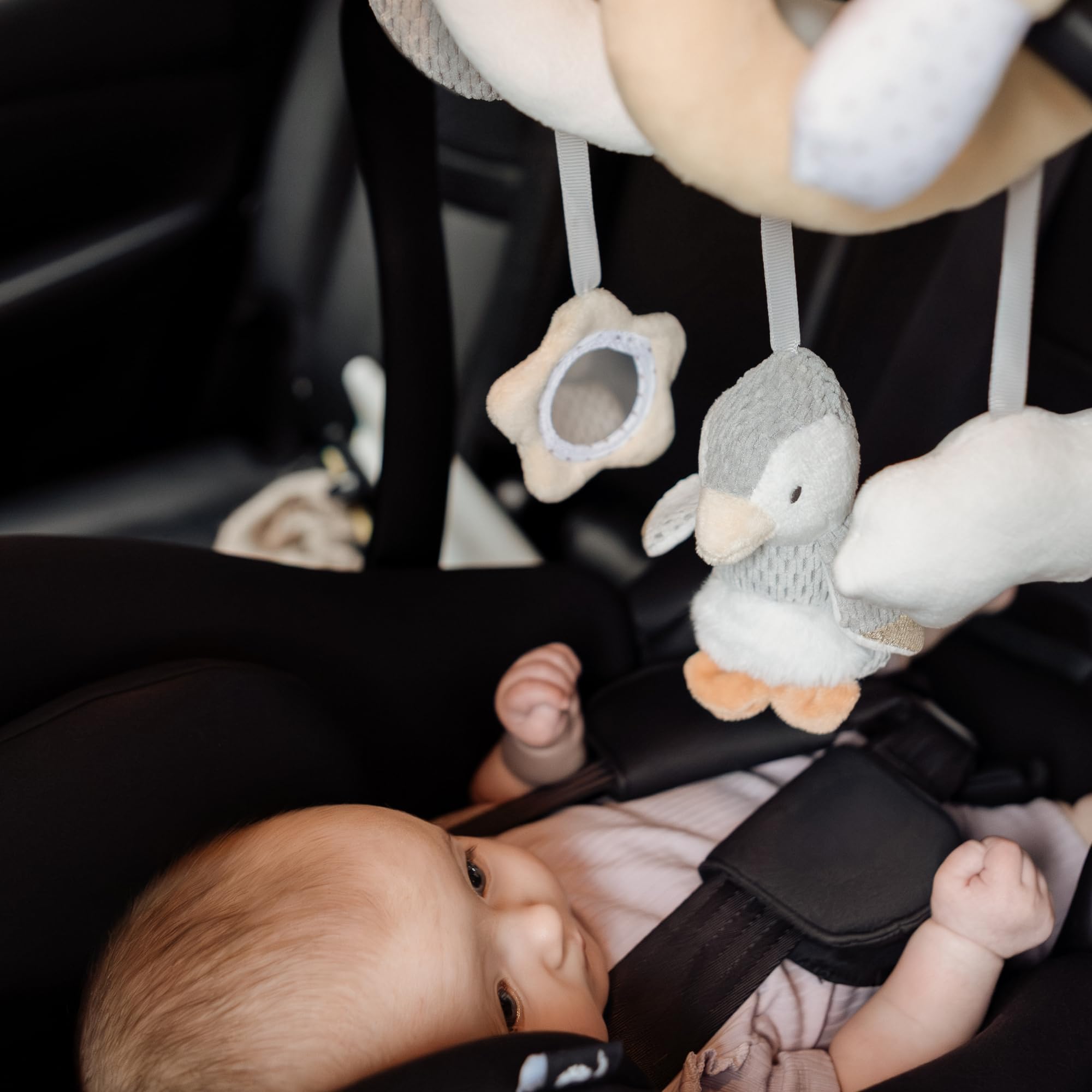 Nuby Penguin Activity Spiral Toy - Sensory Play for Pram, Car Seat & Highchair (0+ Months) 8