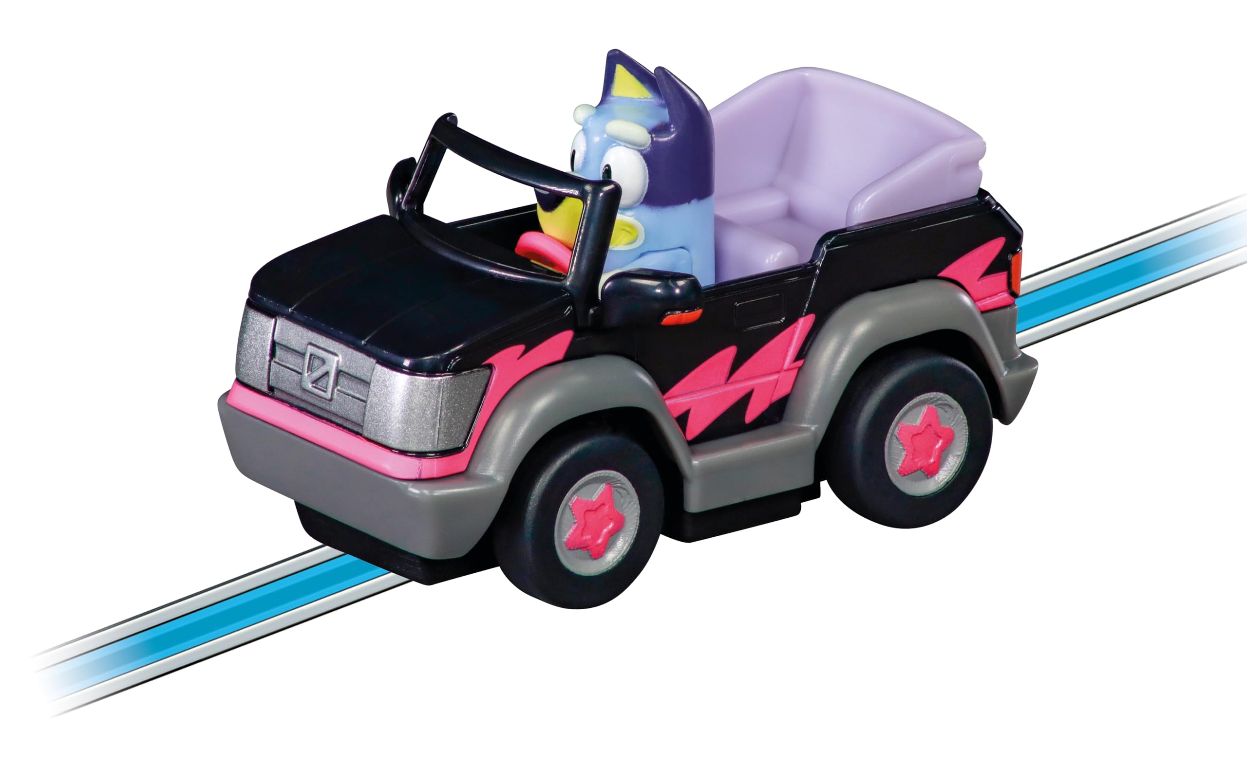 Carrera FIRST Bluey Let's Go Slot Racing Track - Battery Operated Playset for Toddlers 3+ 4