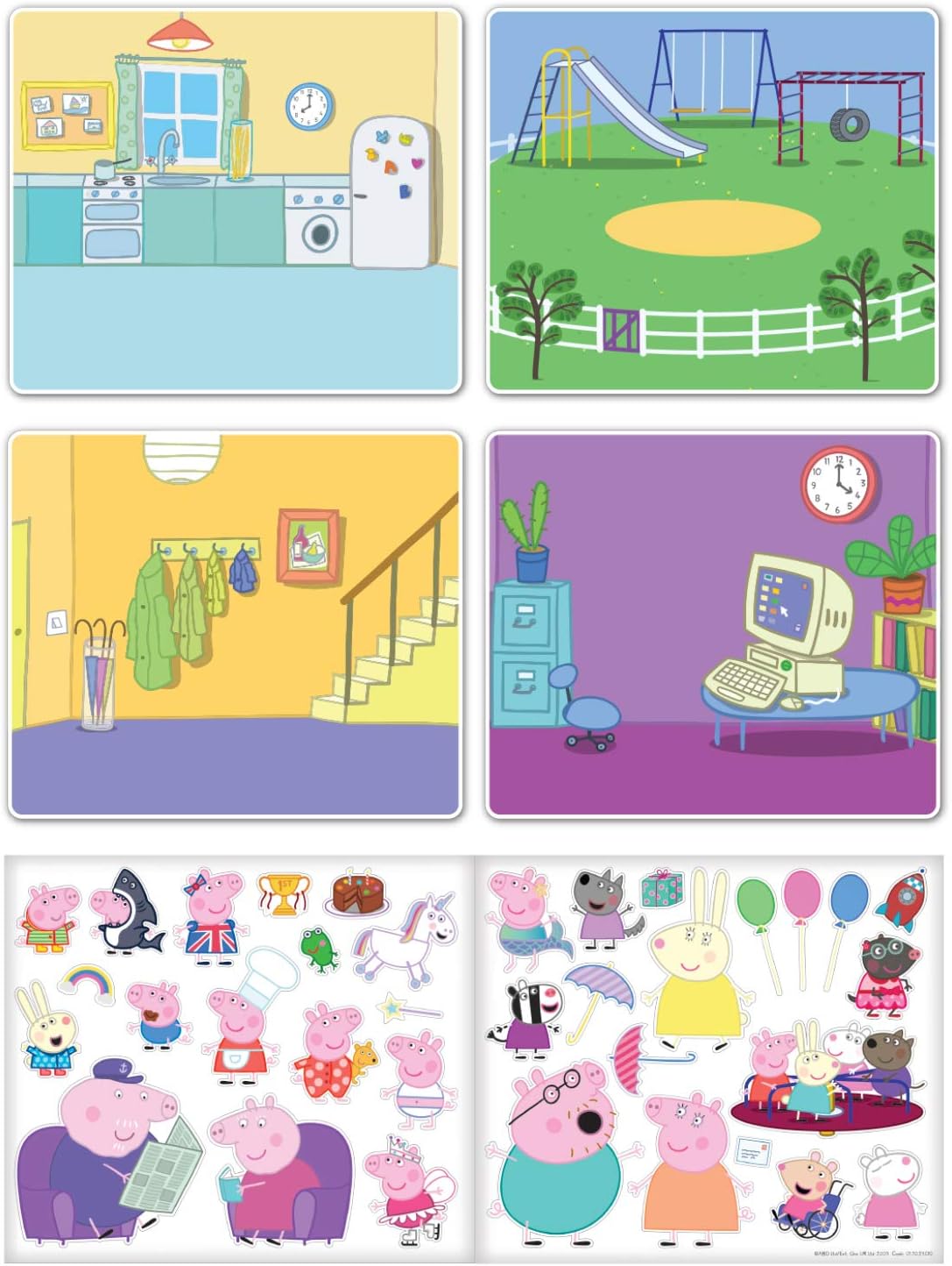 Paper Projects Peppa Pig Sticker Scene Activity Set - Reusable Foil Stickers with 6 Scenes 4
