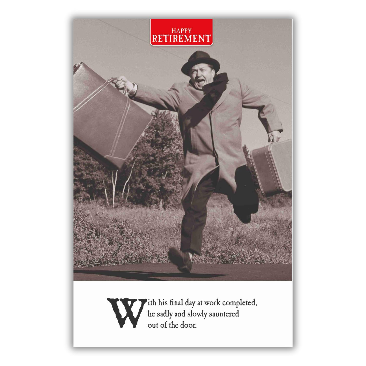Emotional Rescue On the Ceiling Happy Retirement Card for Him | Funny Humor | 15.9 x 23.5 cm 1