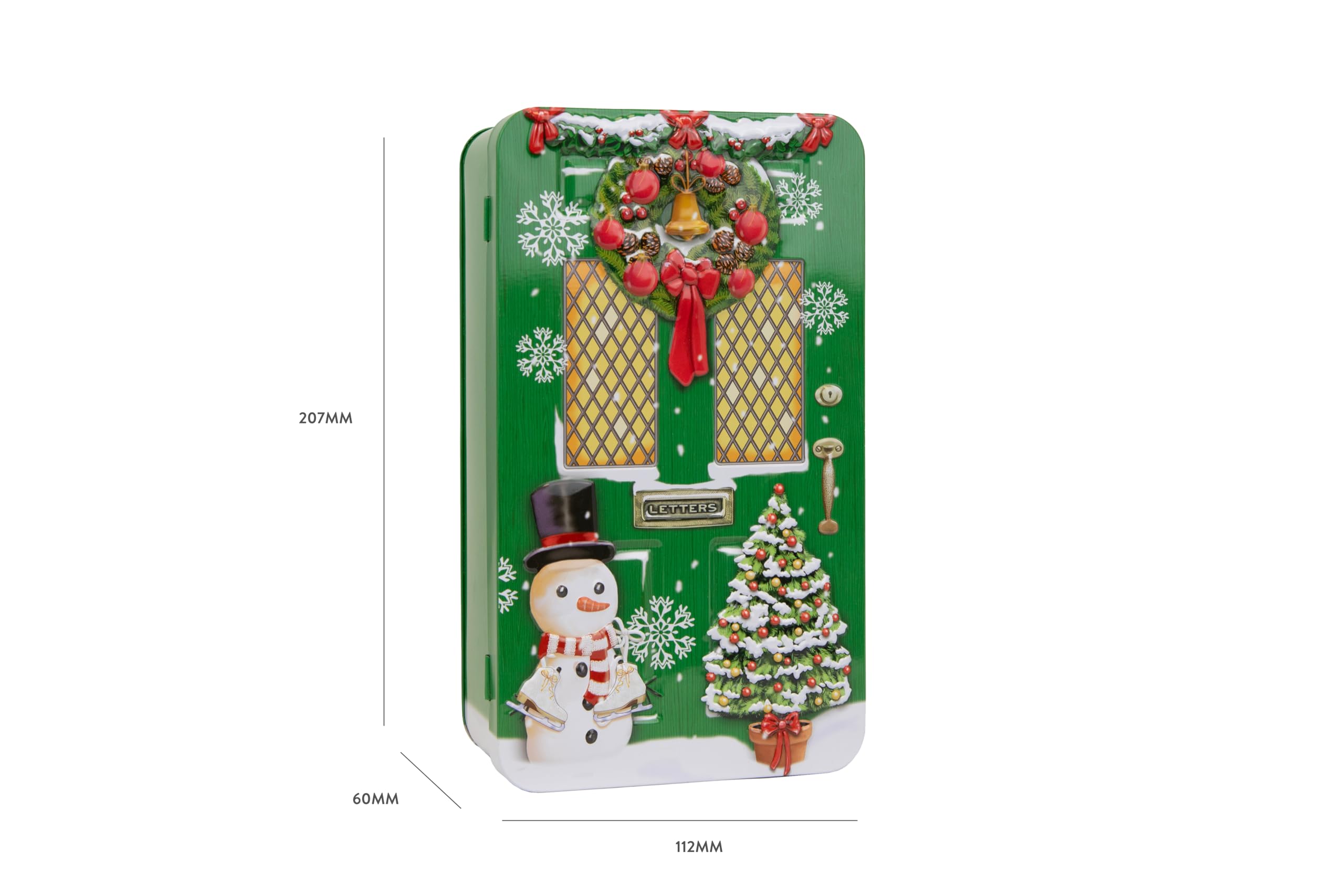 The Silver Crane Co. - Green Christmas Door Gift Set Biscuit Tin 4