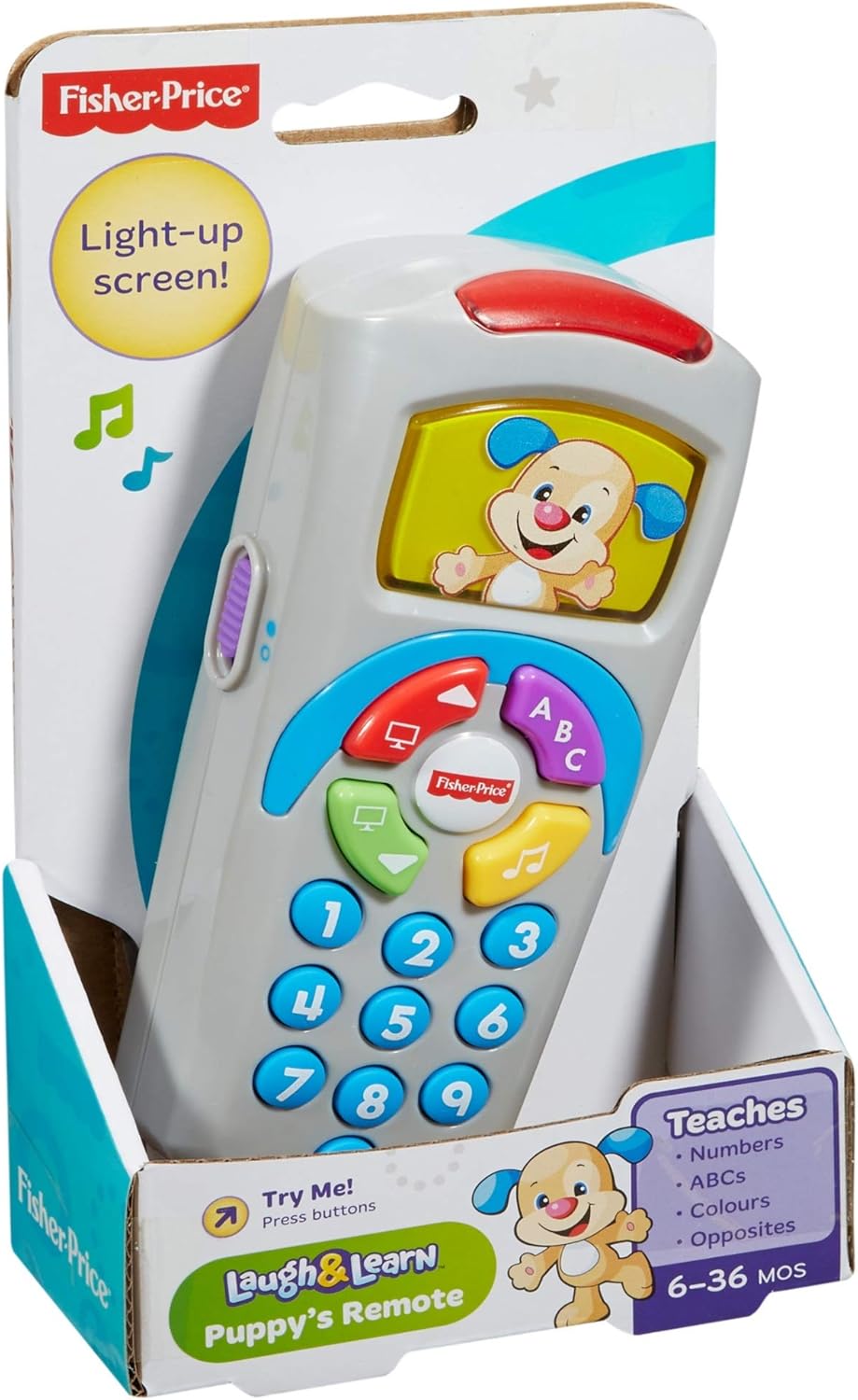 Fisher-Price Laugh & Learn Puppy's Remote - Educational Electronic Toy with Music & Lights, 6m+ 4